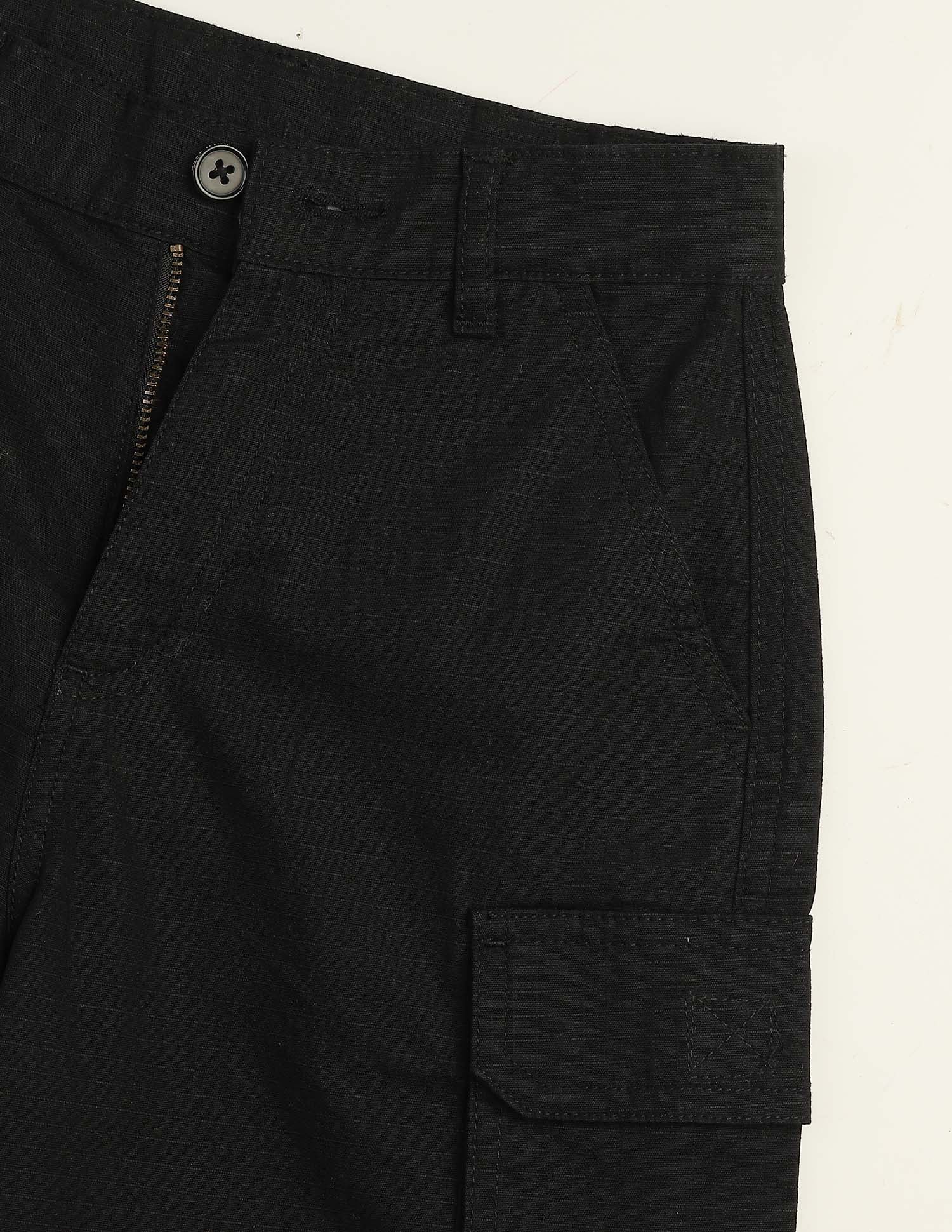 Solid Relaxed Fit Shorts Black - U.S. Polo Assn. India | Large