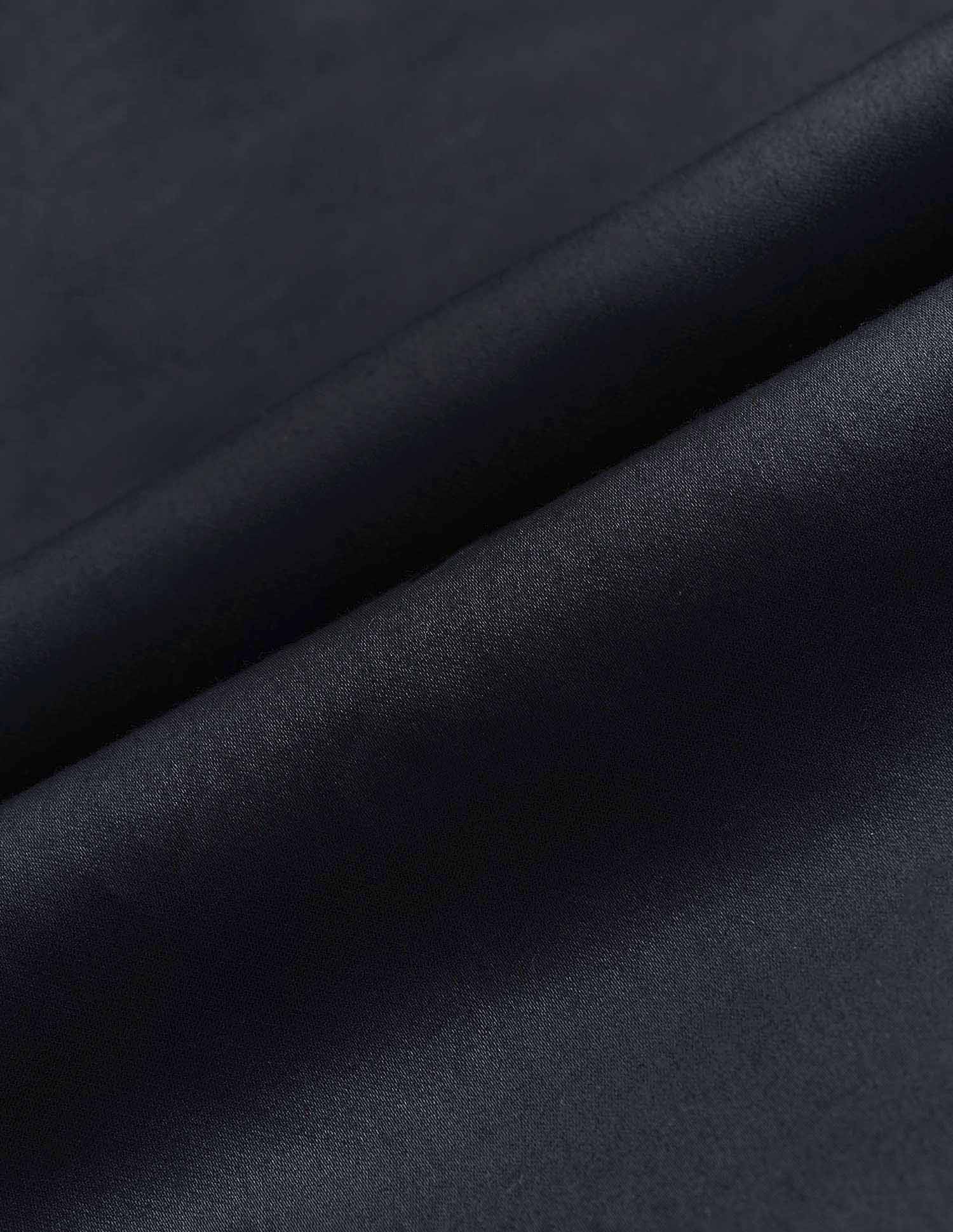 Tailored Fit Satin Pure Cotton Shirt Navy - U.S. Polo Assn. India | Large