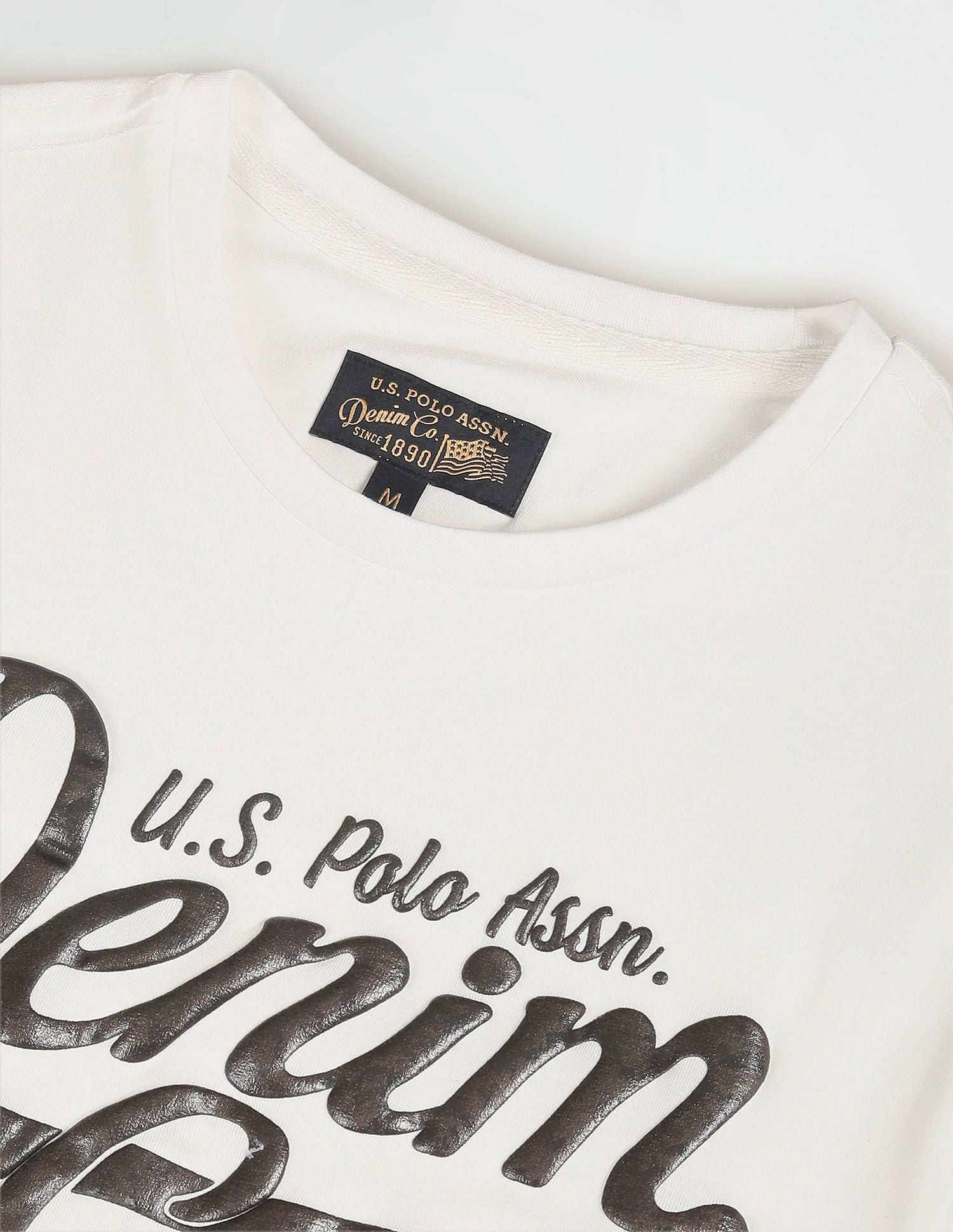 Brand Print Muscle Fit T-Shirt White - U.S. POLO ASSN. | Large