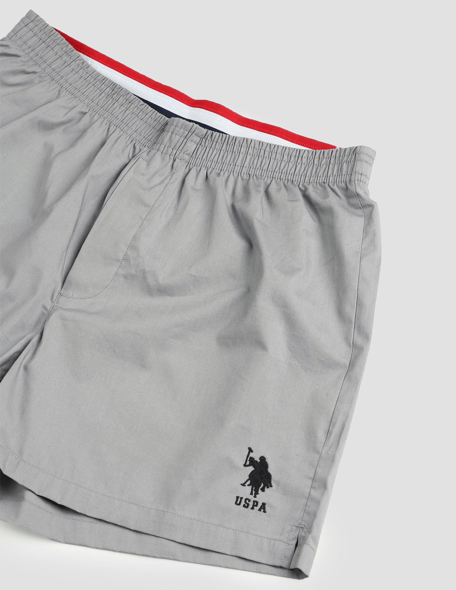 Solid Cotton OEX07 Boxers - Pack Of 1 Neutral Grey - U.S. POLO ASSN. | Large