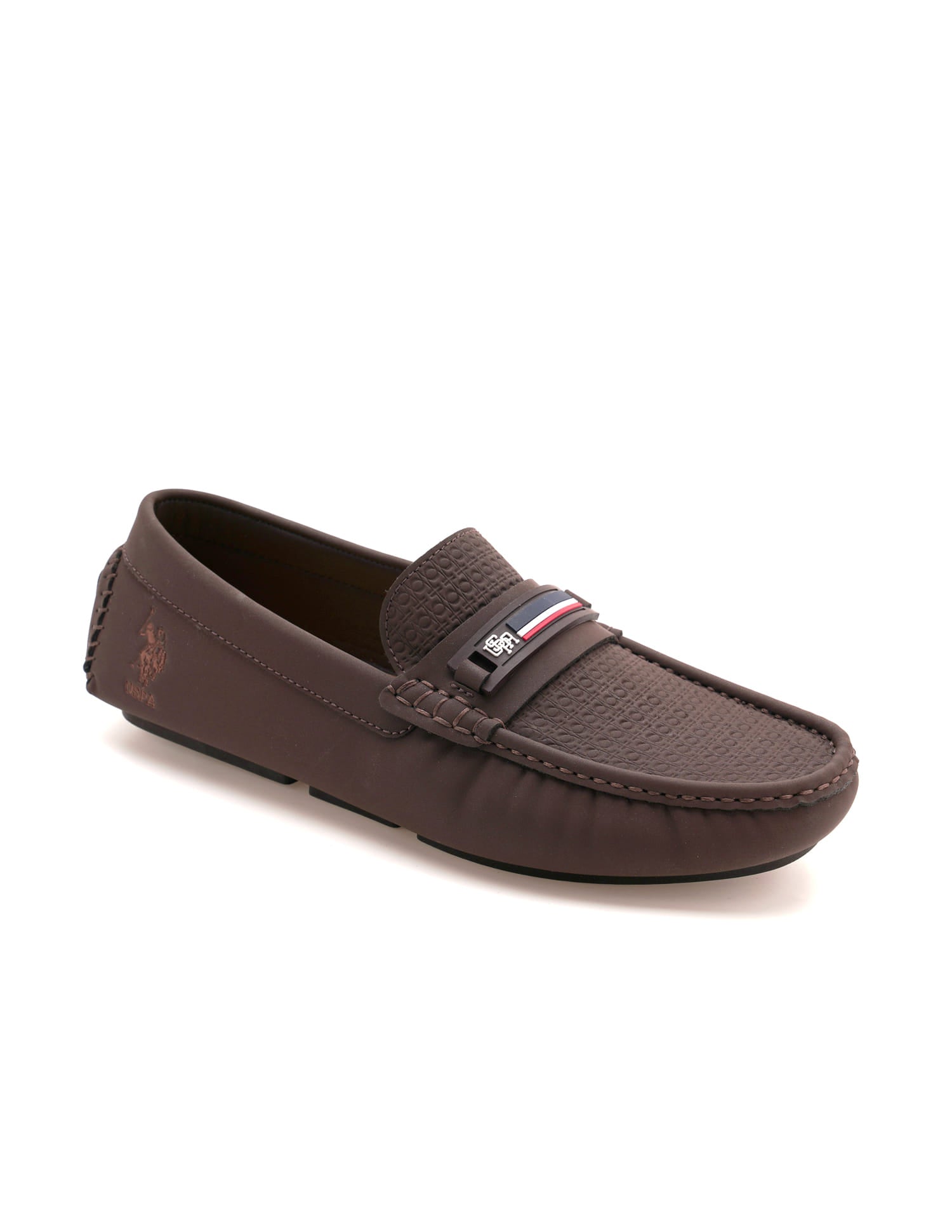 Men Teno Textured Loafer Brown - U.S. Polo Assn. India | Large