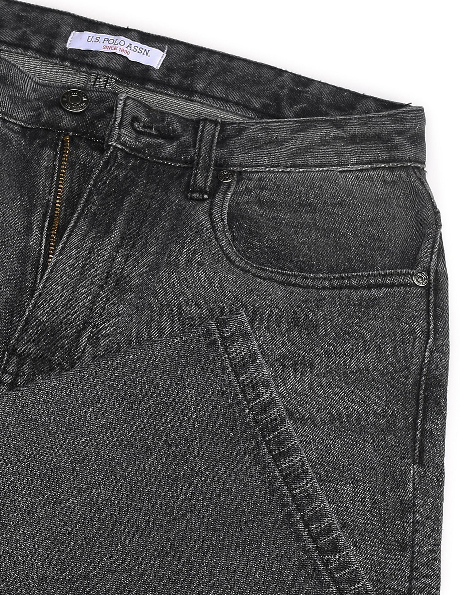 Straight Fit Mid Rise Jeans Grey - U.S. Polo Assn. India | Large