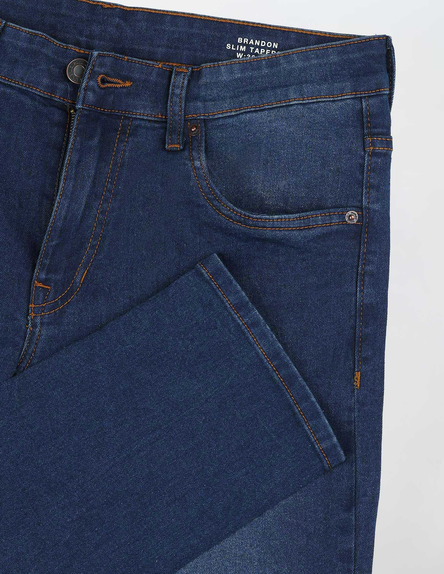 Brandon Slim Tapered Fit Blue Jeans Blue - U.S. Polo Assn. India | Large