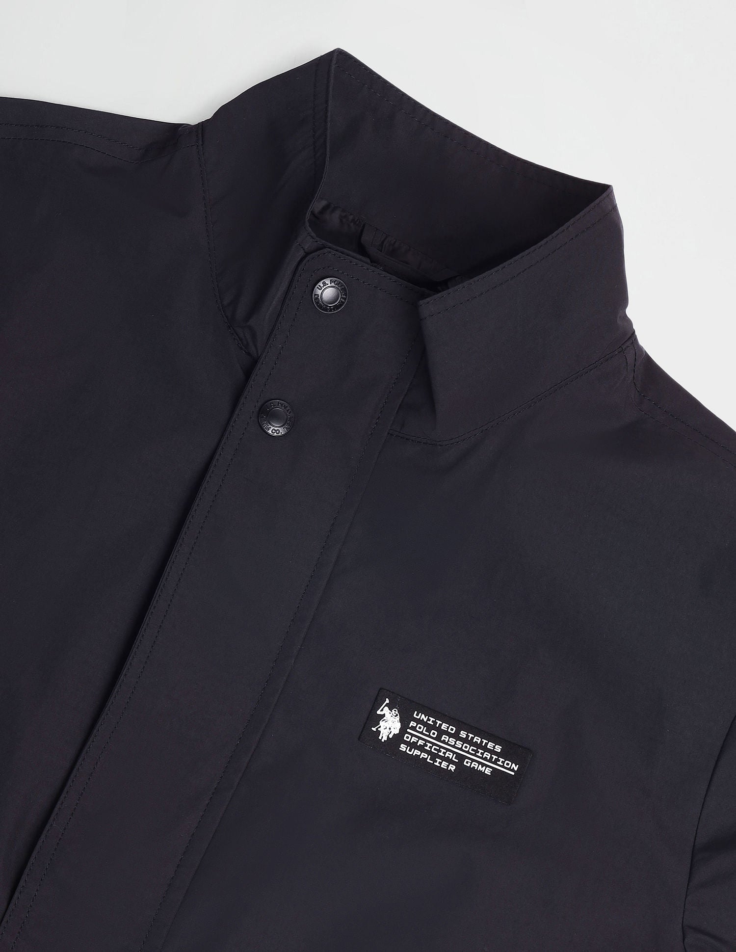 Regular Fit Solid Casual Jacket Black - U.S. POLO ASSN. | Large