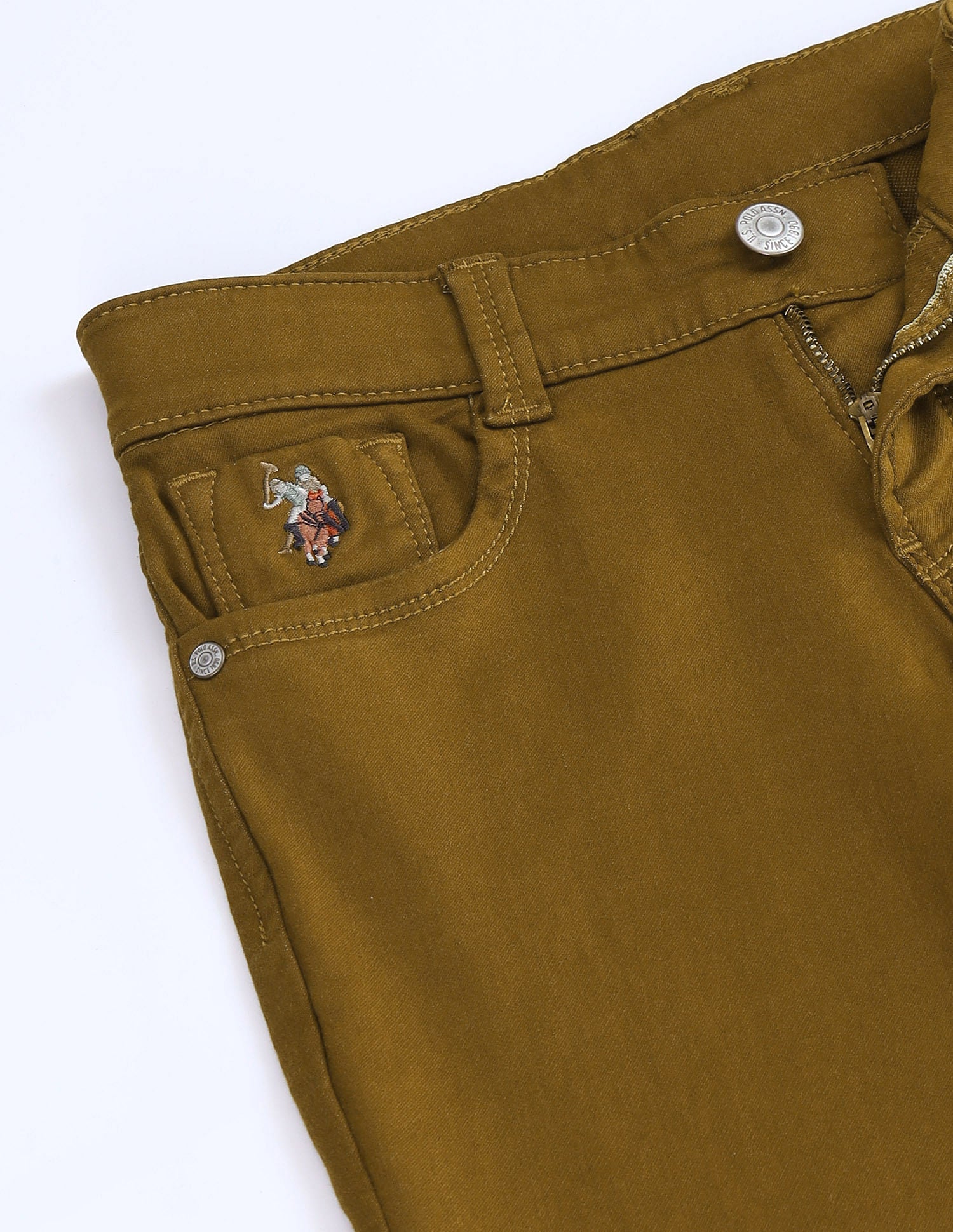 Slim Fit Mid Rise Jeans Brown - U.S. POLO ASSN. | Large