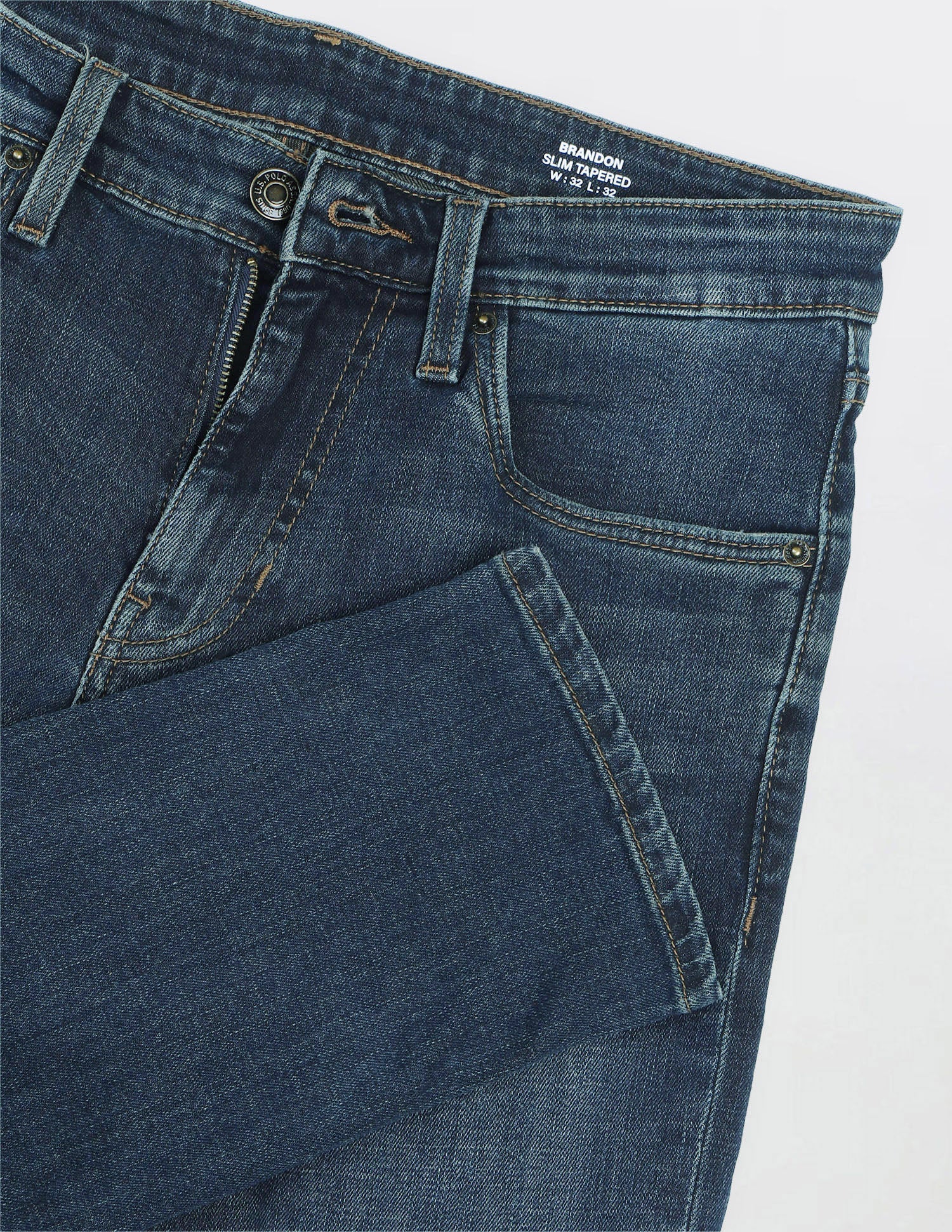 Brandon Slim-Tapered Fit Blue Jeans Dark Blue - U.S. Polo Assn. India | Large