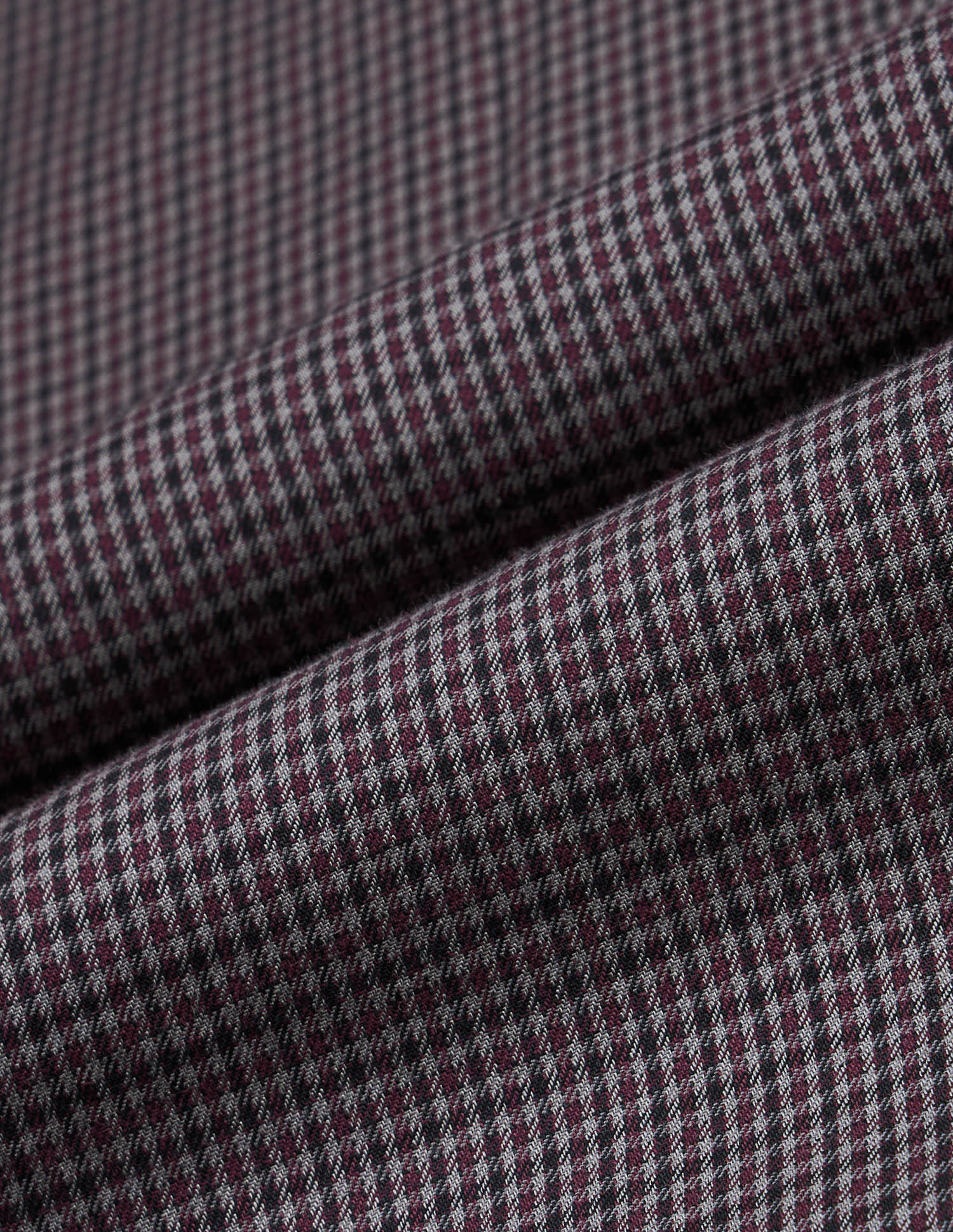 Micro Checked Twill Shirt Maroon - U.S. Polo Assn. India | Large