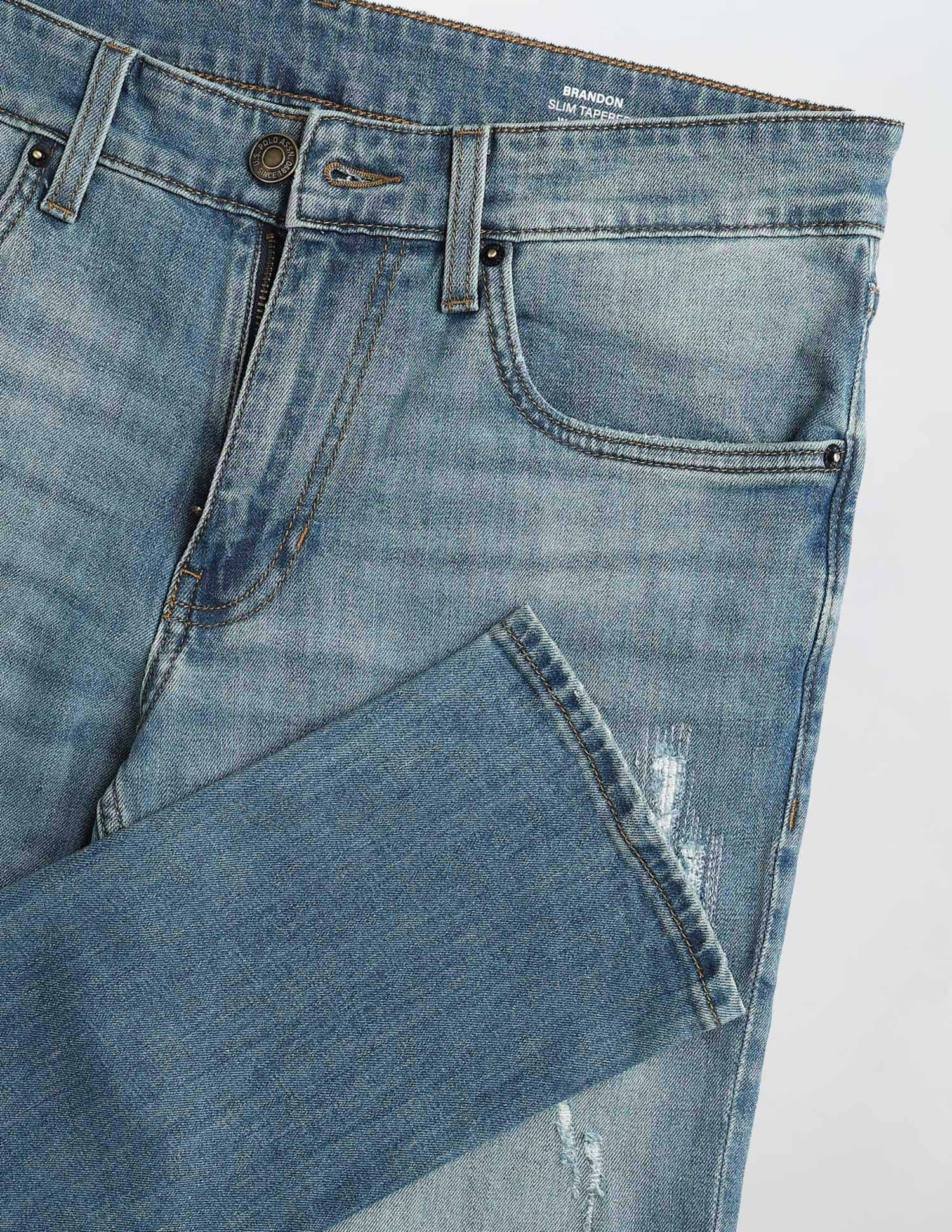 Brandon Slim-Tapered Fit Blue Jeans Blue - U.S. POLO ASSN. | Large