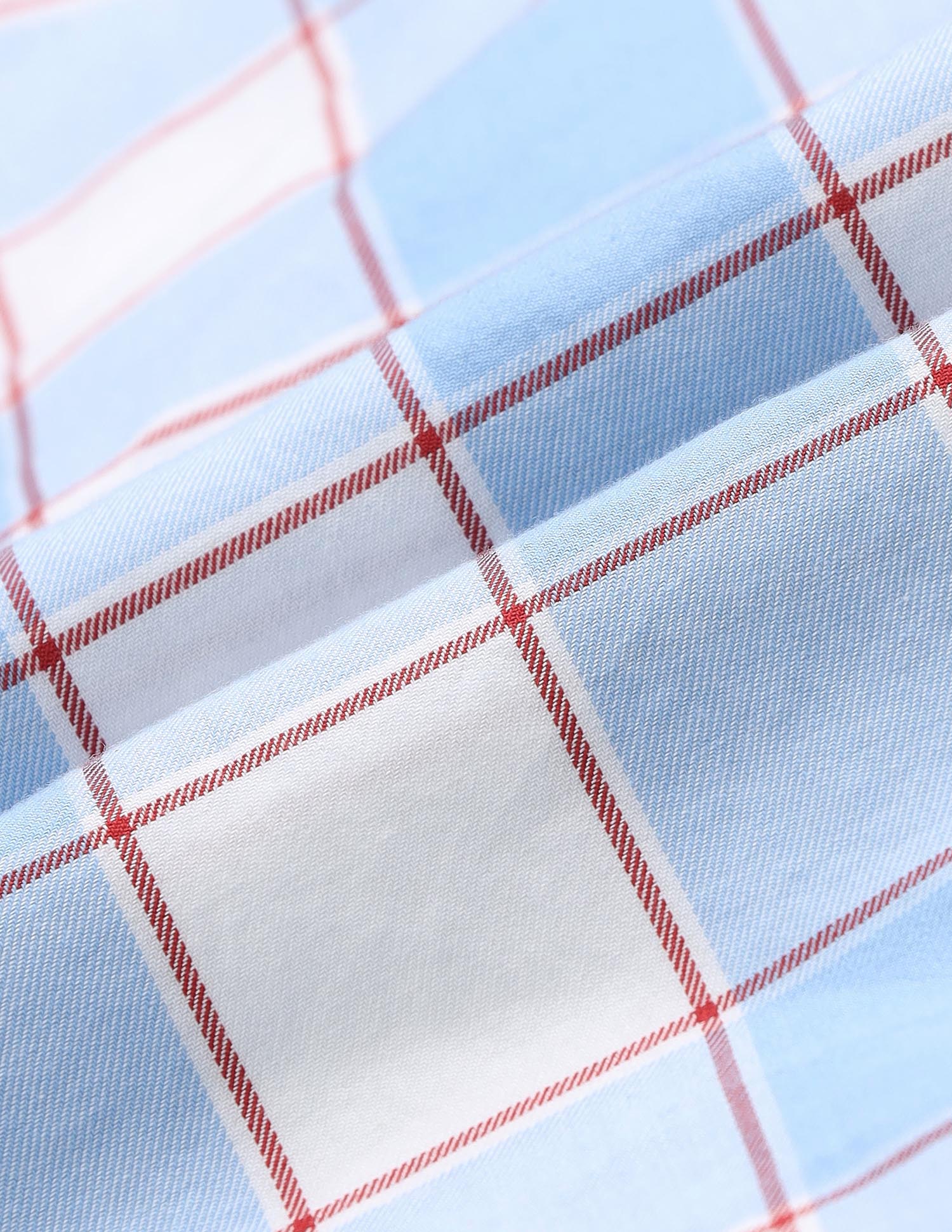 Buffalo Checked Pure Cotton Shirt Light Blue - U.S. POLO ASSN. | Large