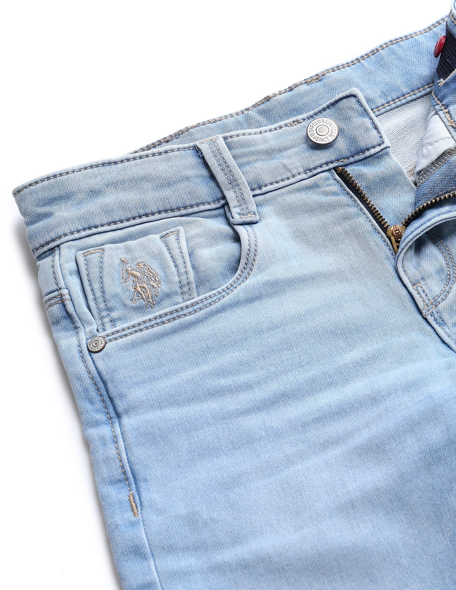 Slim fit Solid Jeans Light Blue - U.S. POLO ASSN. | Large