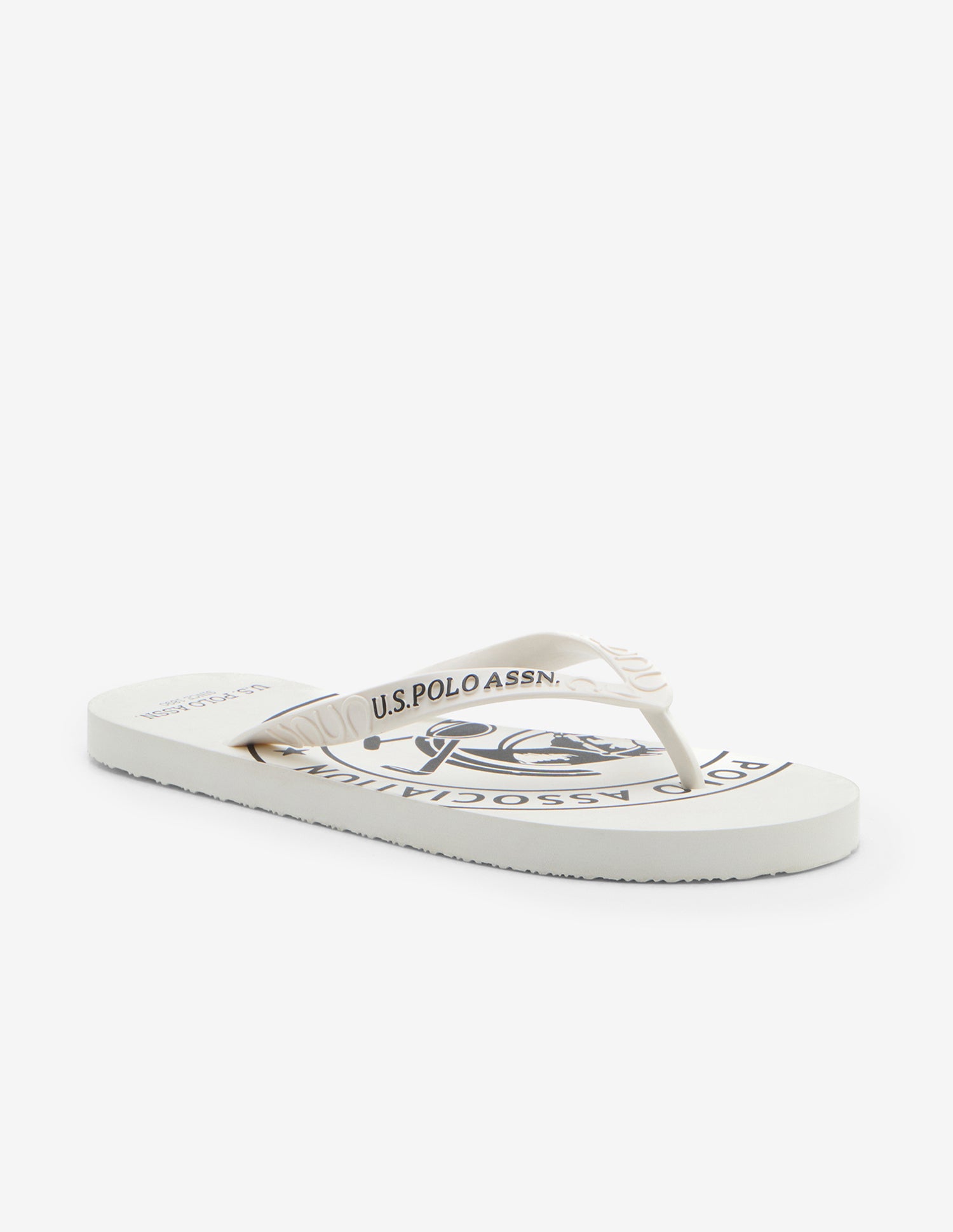 Alabi Brand Printed Flip Flops White - U.S. Polo Assn. India | Large