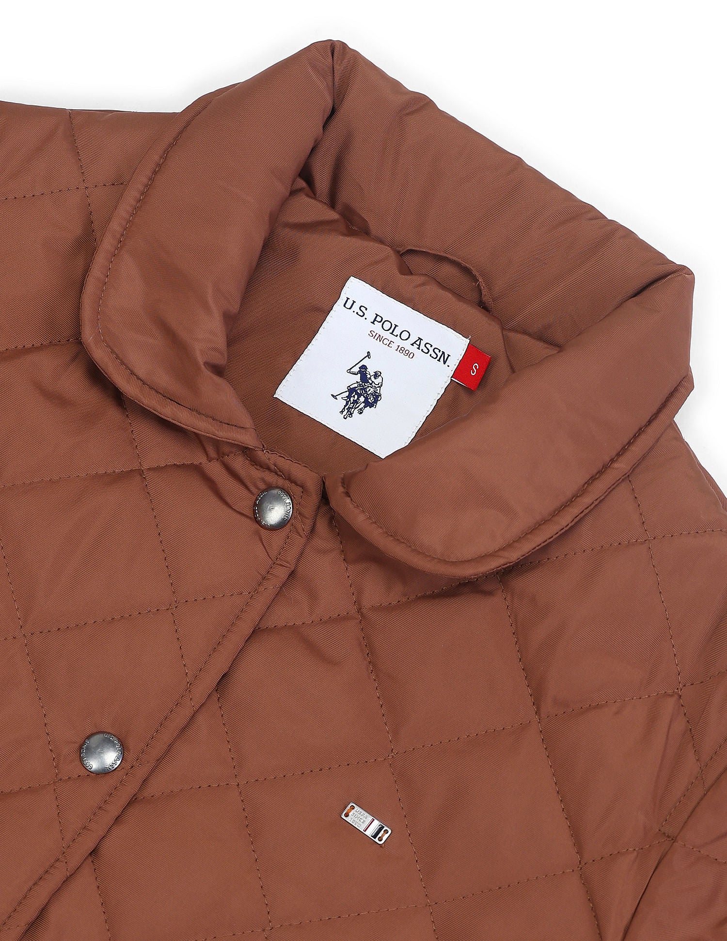 Peter Pan Collar Puffer Jacket Tan - U.S. POLO ASSN. | Large