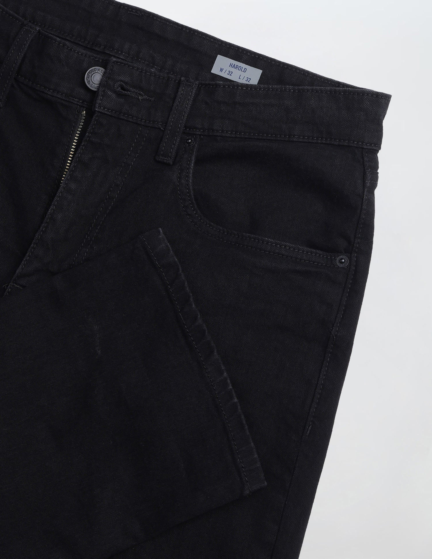 Solid Slim Straight Fit Jeans Black - U.S. Polo Assn. India | Large