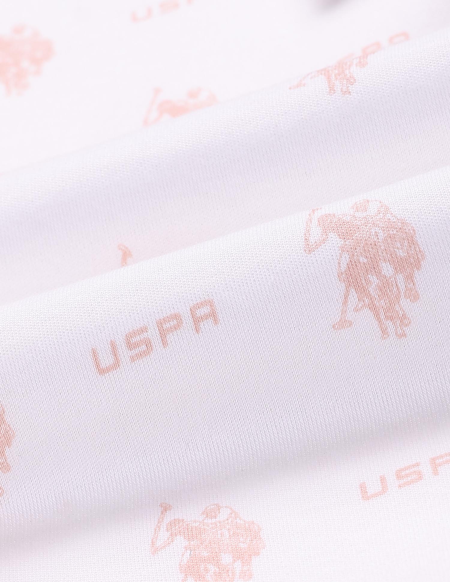 Boys All Over Logo Polo Shirt Ecru - U.S. Polo Assn. India | Large