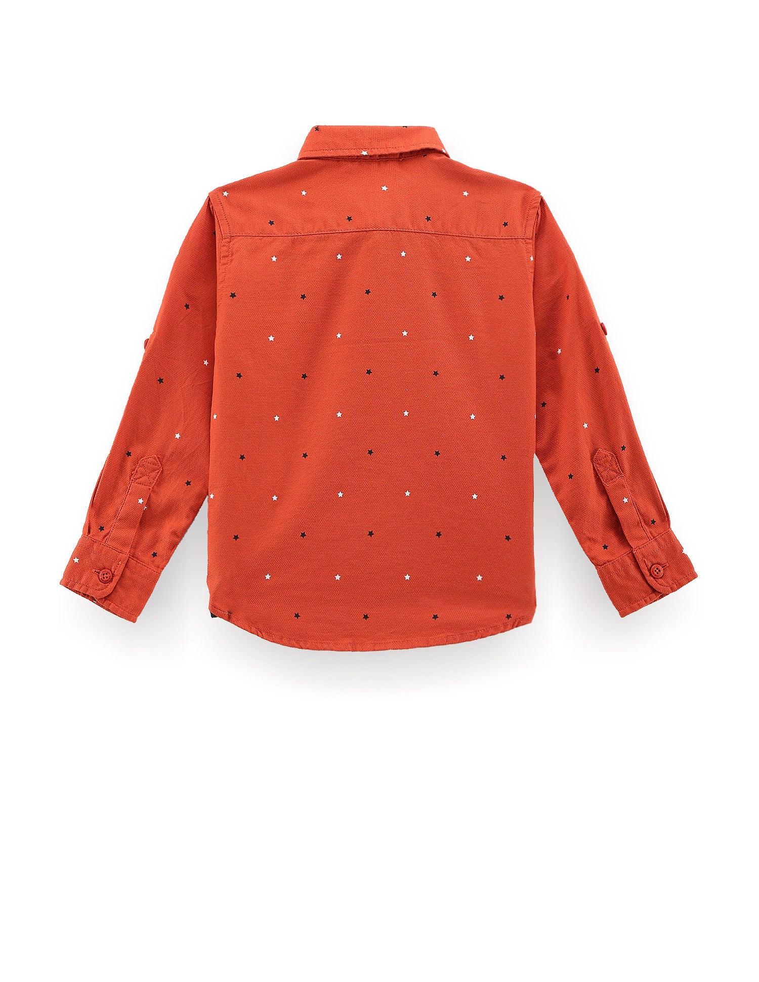 Boys Geometric Print Dobby Shirt Orange - U.S. POLO ASSN. | Large