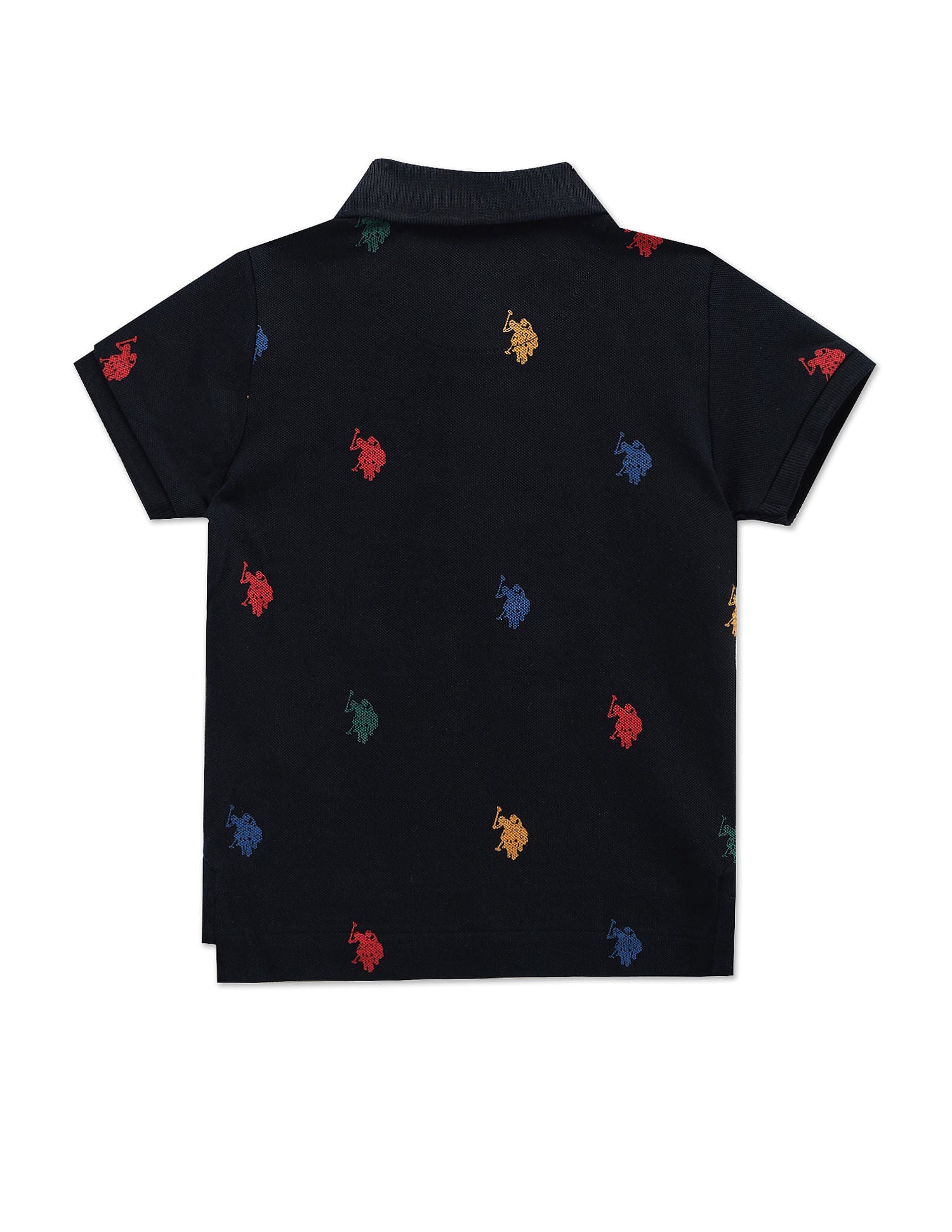 Boys Brand Print Cotton Polo Shirt Navy - U.S. POLO ASSN. | Large