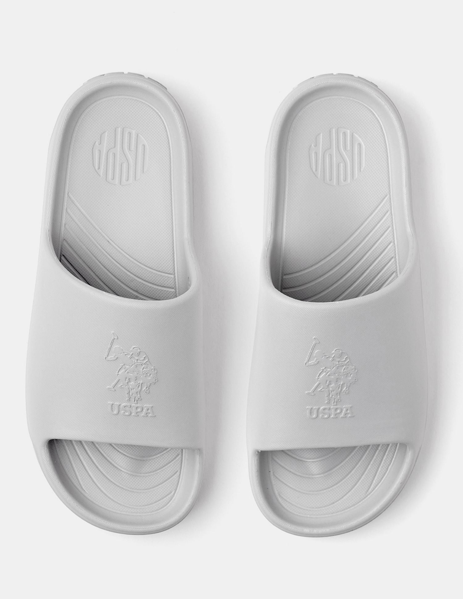 Men Palmer Open Toe Slippers Light Grey - U.S. POLO ASSN. | Large