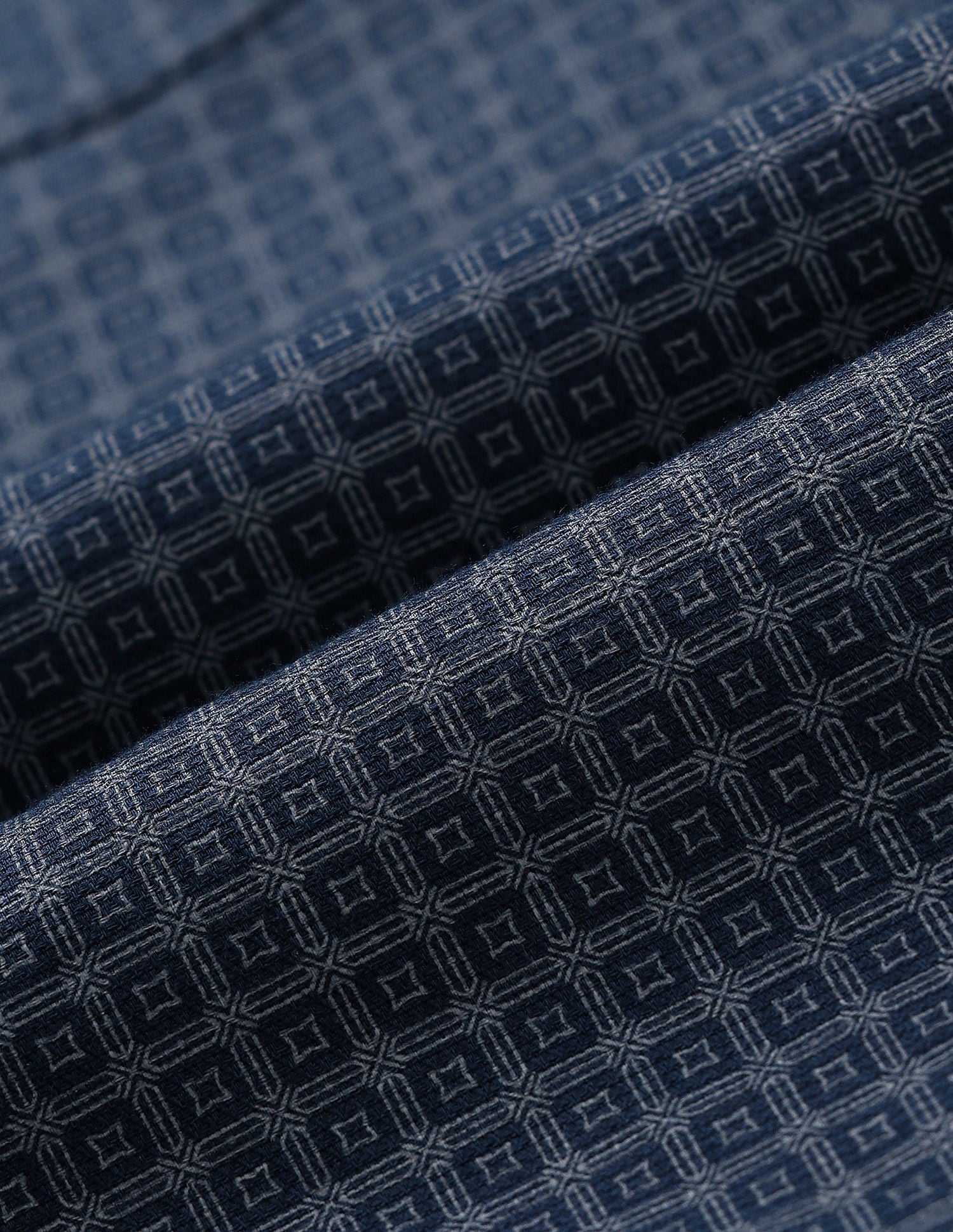 Tailored Fit Printed Shirt Blue - U.S. Polo Assn. India | Large