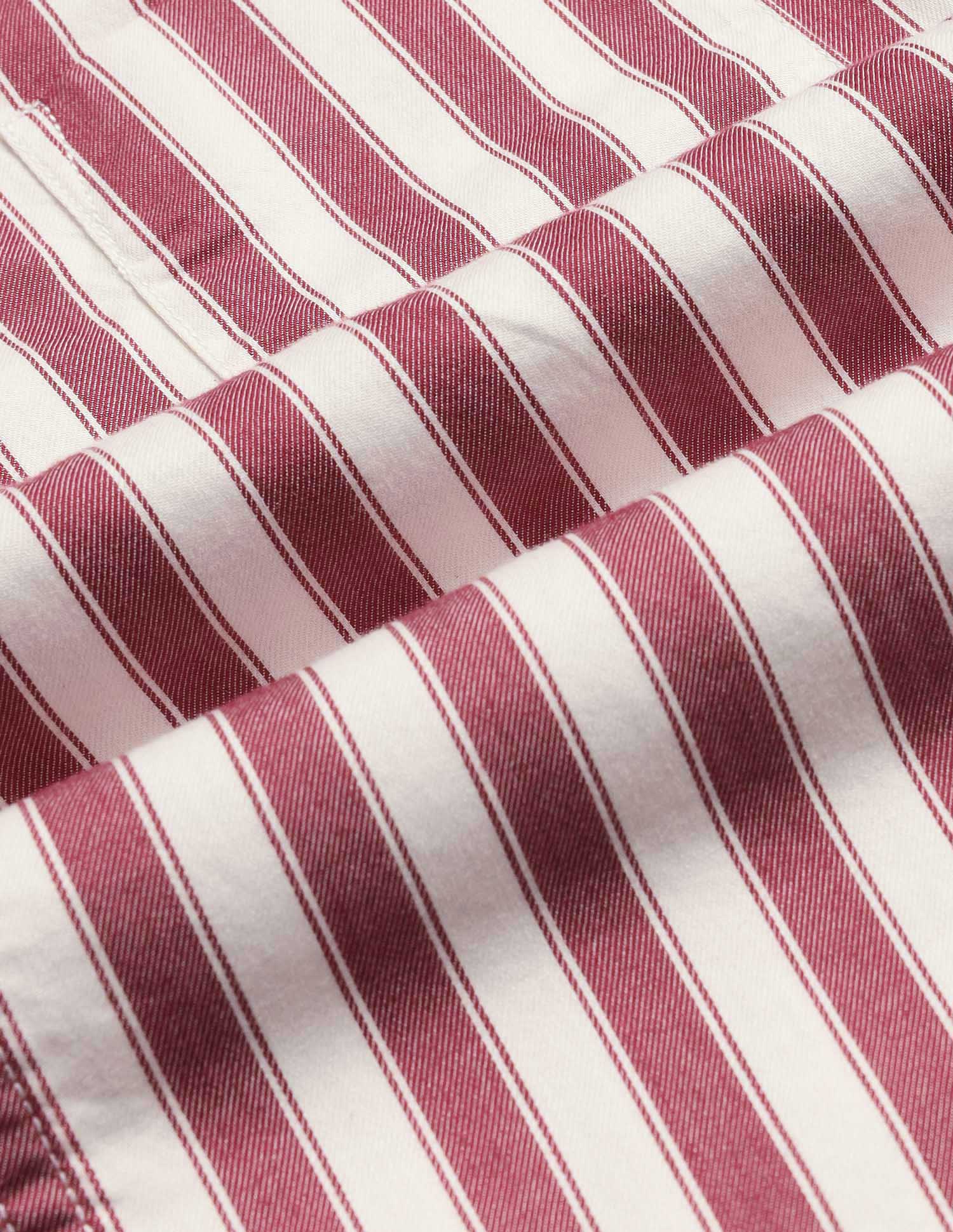 Boys Vertical Striped Relaxed Fit Shirt Red - U.S. POLO ASSN. | Large