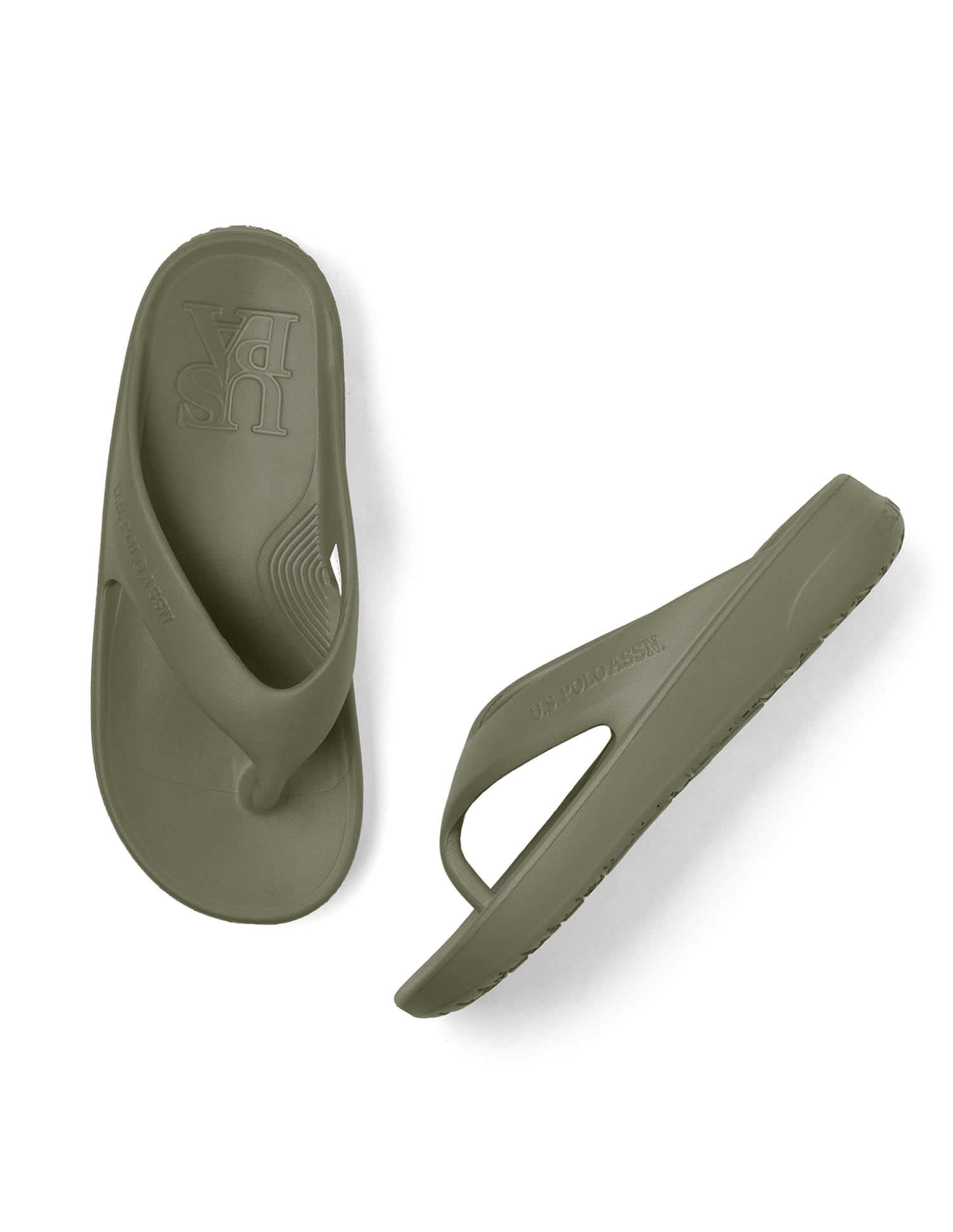 Men Axel 2.0 Dk. Green Foam Walk Flip Flop Green - U.S. Polo Assn. India | Large