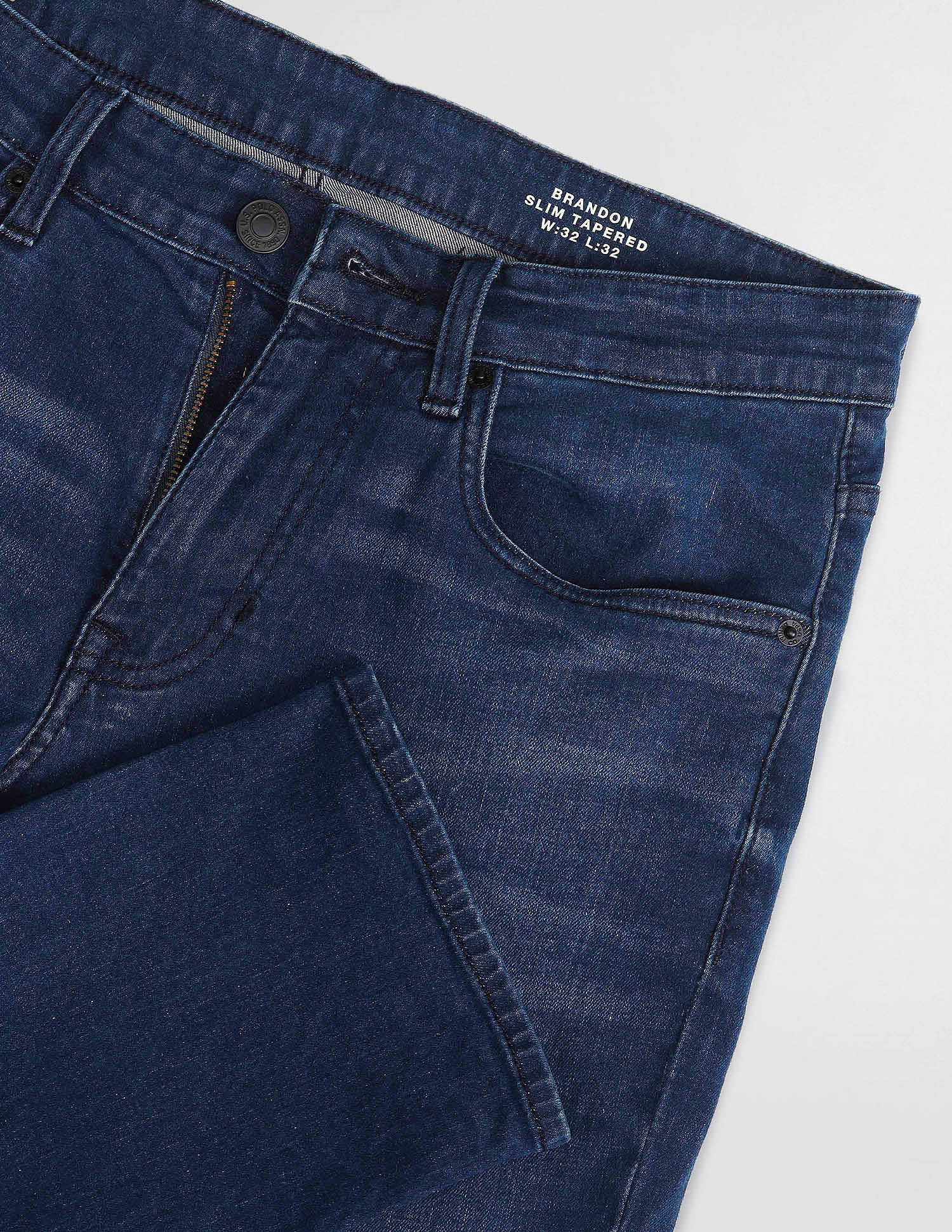 Brandon Slim Tapered Blue Jeans Blue - U.S. Polo Assn. India | Large