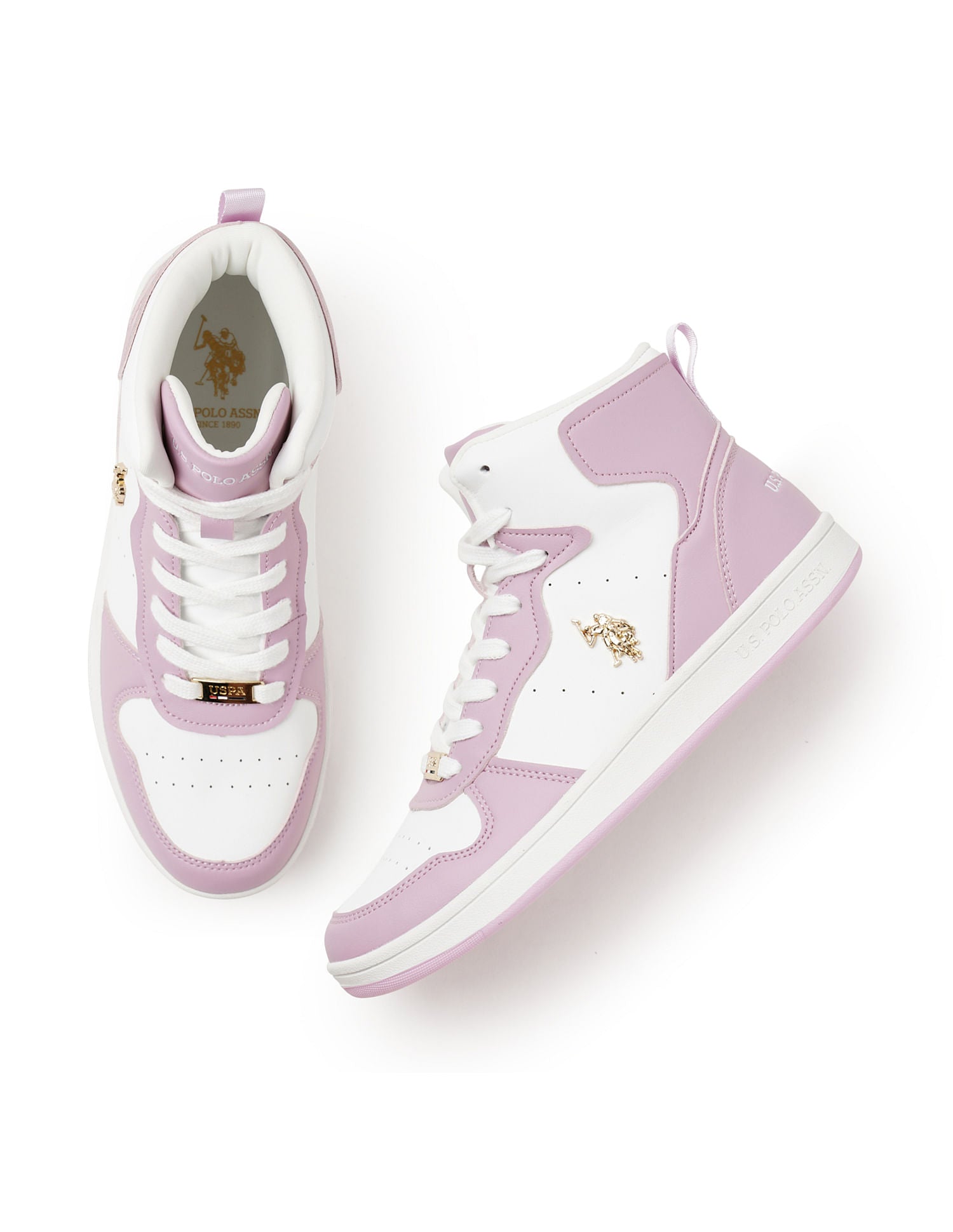 Women Colour Block Rowan Sneakers Light Purple and White - U.S. Polo Assn. India | Large