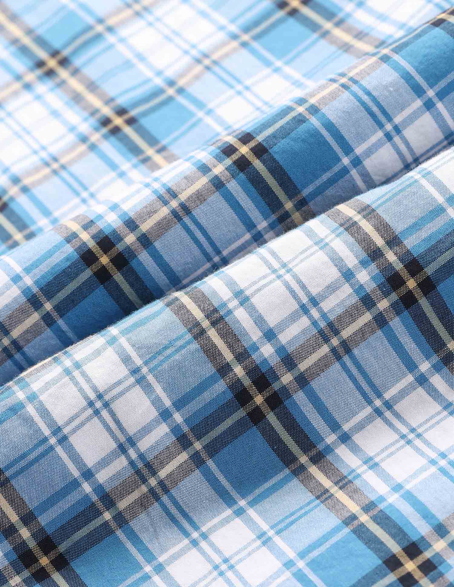Plaid Checked Tailored Fit Shirt Blue - U.S. Polo Assn. India | Large