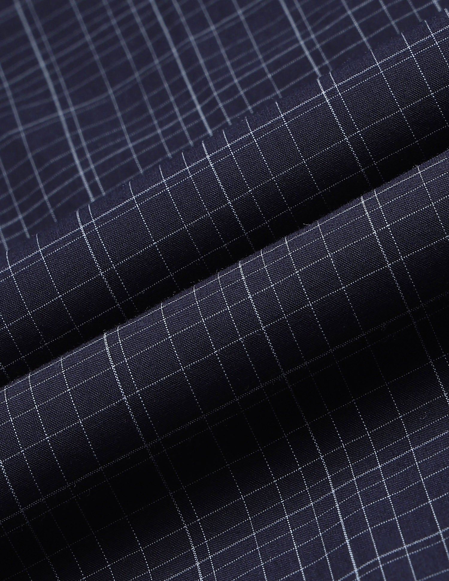 Grid Tattersall Checked Tailored Fit Shirt Navy - U.S. Polo Assn. India | Large