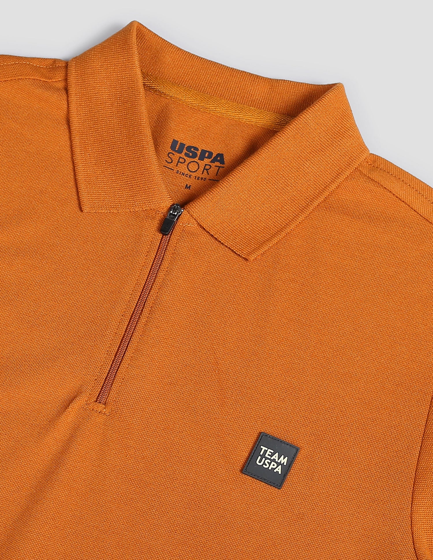 Silicone Brand Tape Athleisure Polo Shirt Ochre - U.S. POLO ASSN. | Large