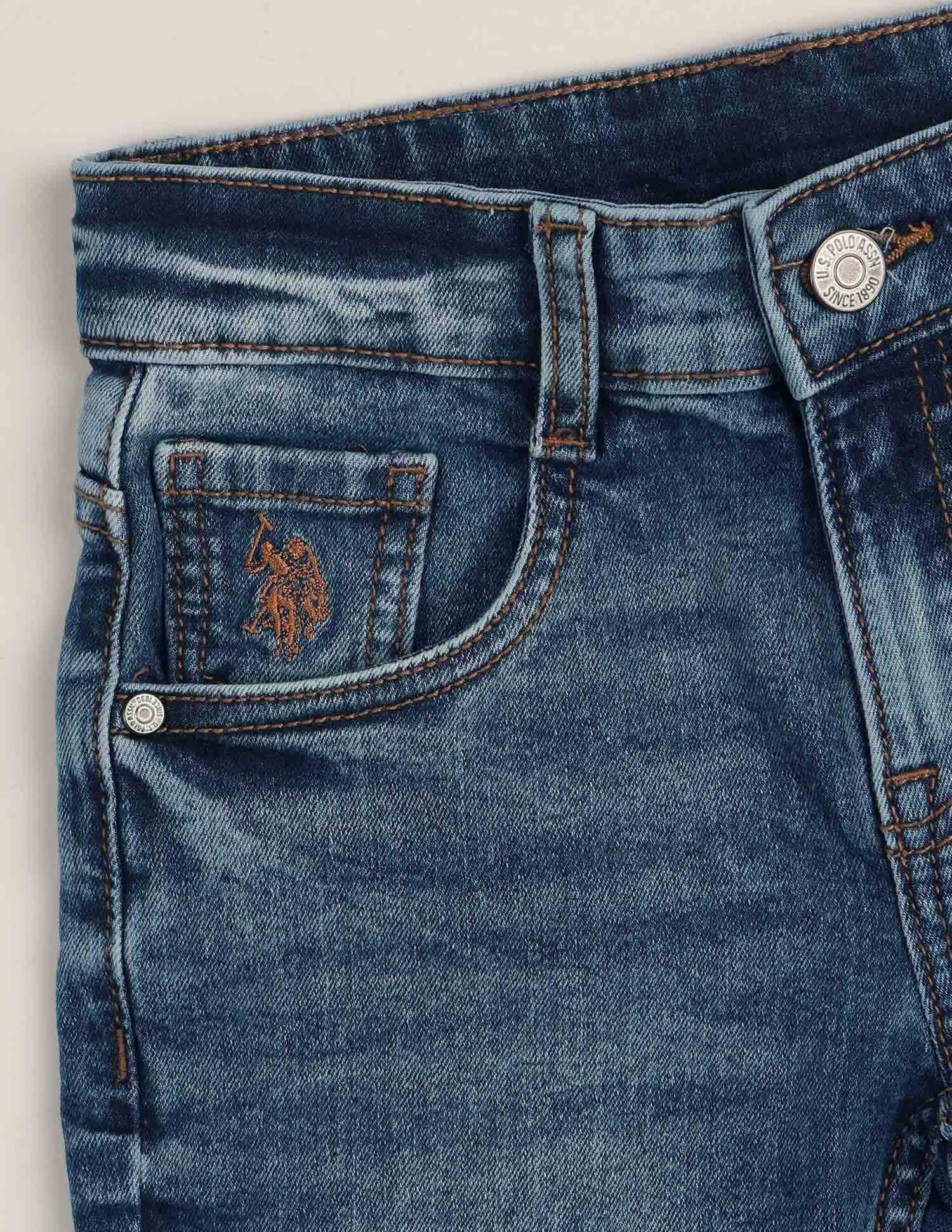 Slim Fit Blue Jeans Blue - U.S. Polo Assn. India | Large