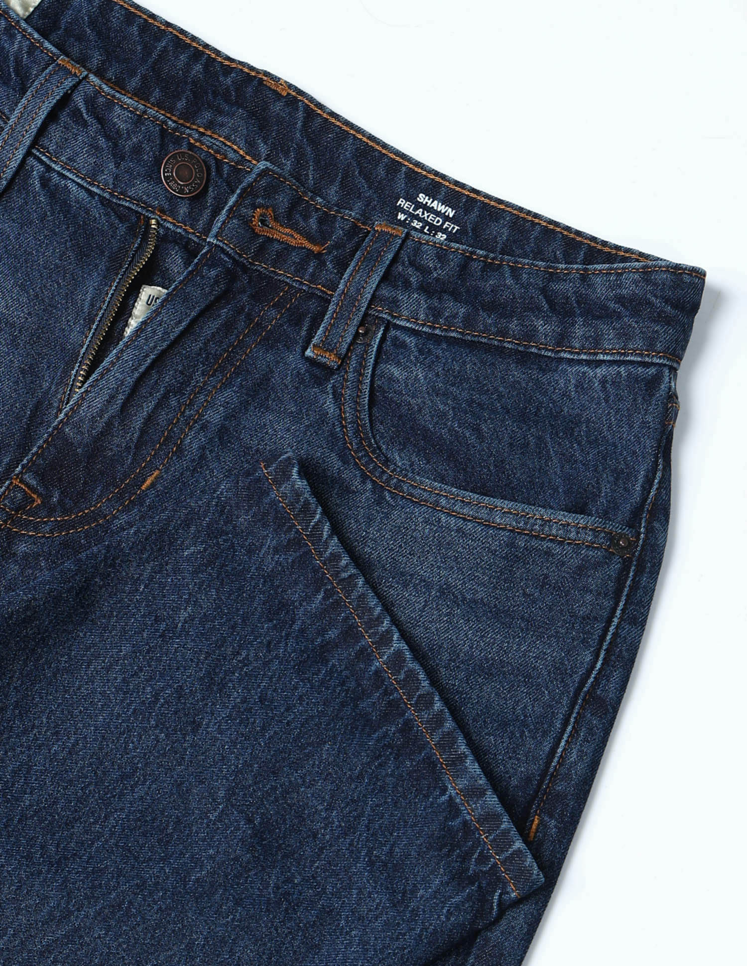 Shawn Relaxed Fit Blue Jeans Dark Indigo - U.S. POLO ASSN. | Large