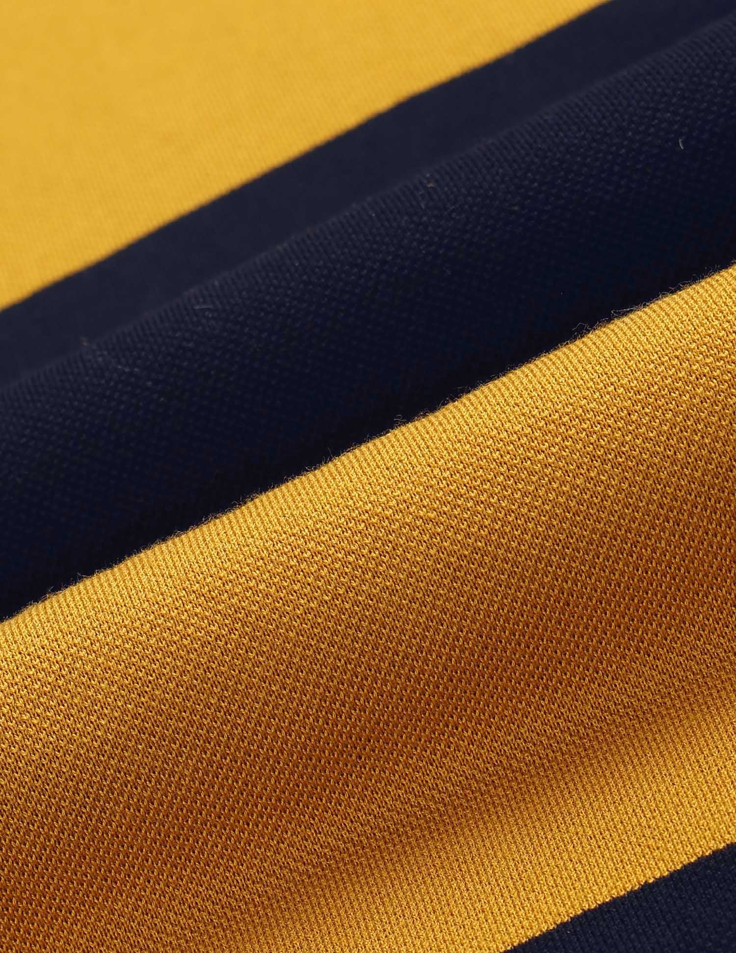 Horizontal Striped Varsity Theatre Polo Shirt Dark Yellow - U.S. POLO ASSN. | Large