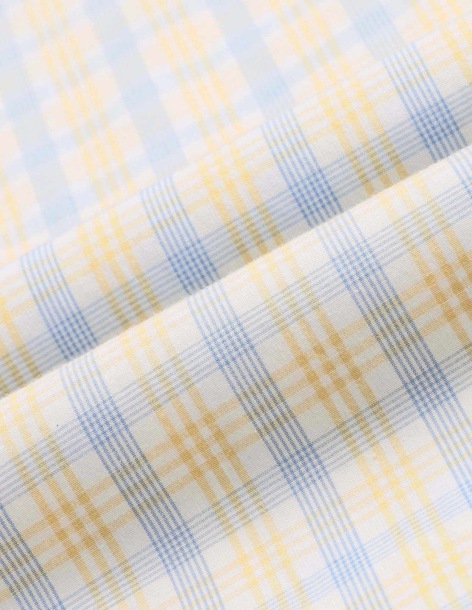 Pure Cotton Grid Tattersall Checked Shirt Yellow - U.S. Polo Assn. India | Large