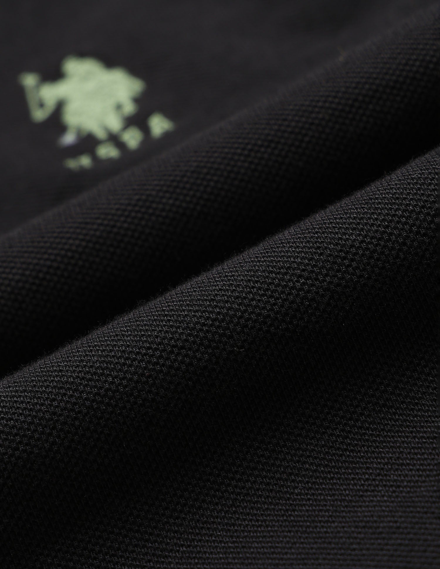 Pure Cotton Slim Fit Polo Shirt Black - U.S. Polo Assn. India | Large