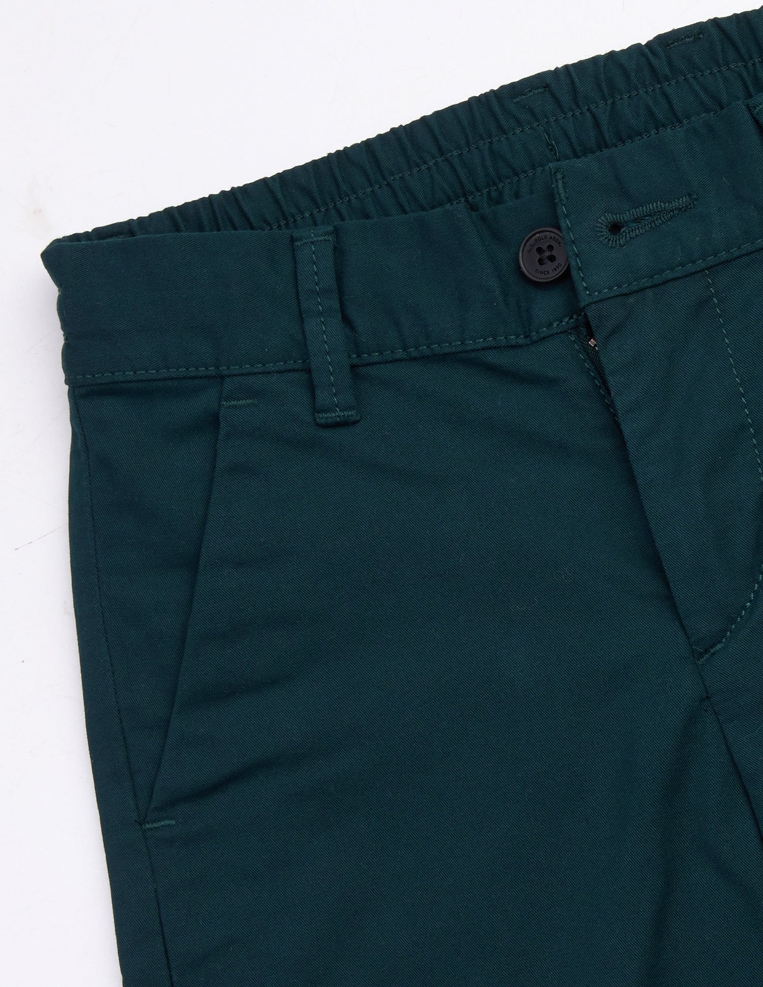 Twill Slim Fit Trousers Teal - U.S. Polo Assn. India | Large