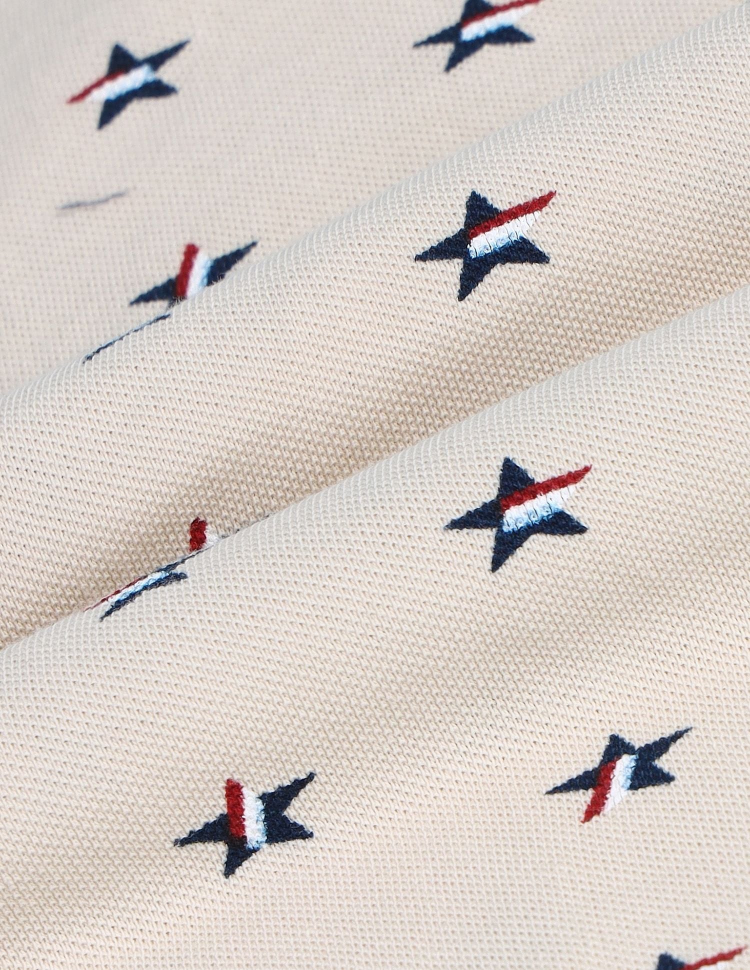 Boys Geometric Polo Shirt Ecru - U.S. POLO ASSN. | Large