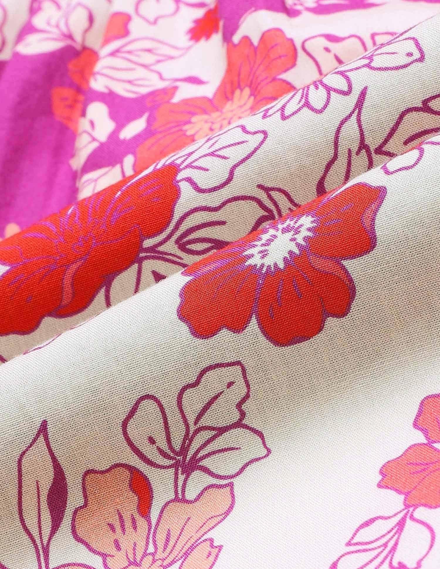 Girls Floral Printed Fit And Flare Dress Ecru - U.S. POLO ASSN. | Large