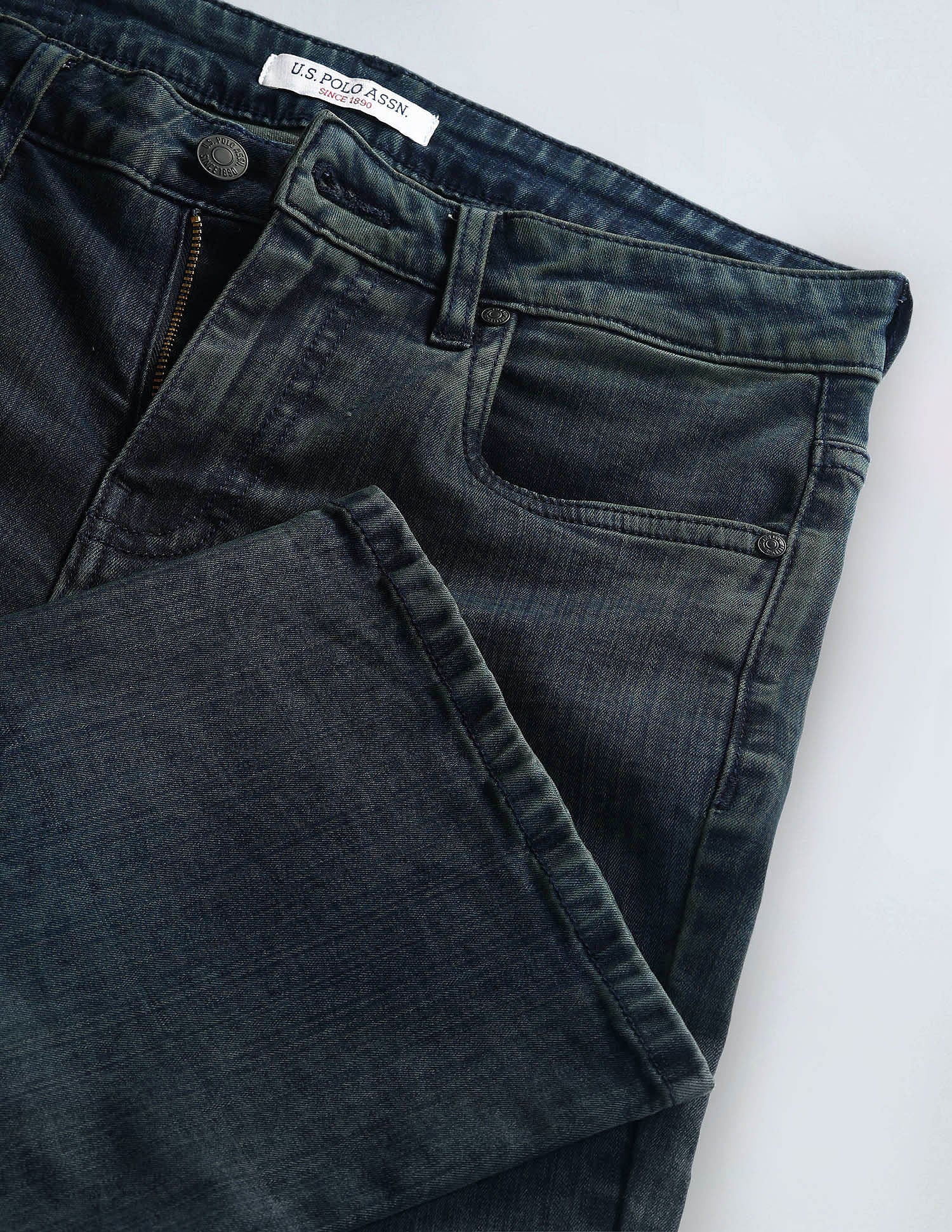 Skinny Bootcut Fit Blue Jeans Blue - U.S. POLO ASSN. | Large