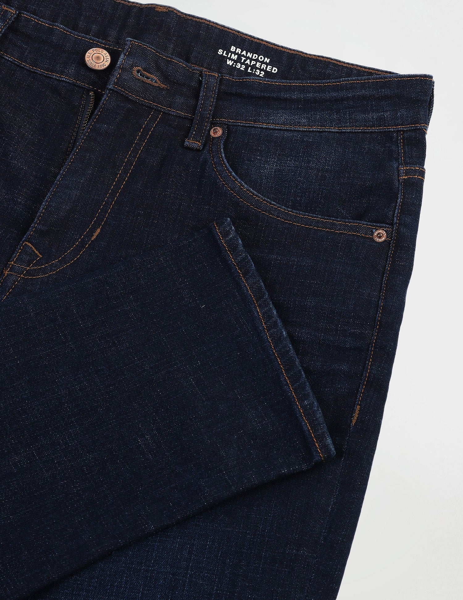 Brandon Slim Tapered Blue Jeans Blue - U.S. Polo Assn. India | Large