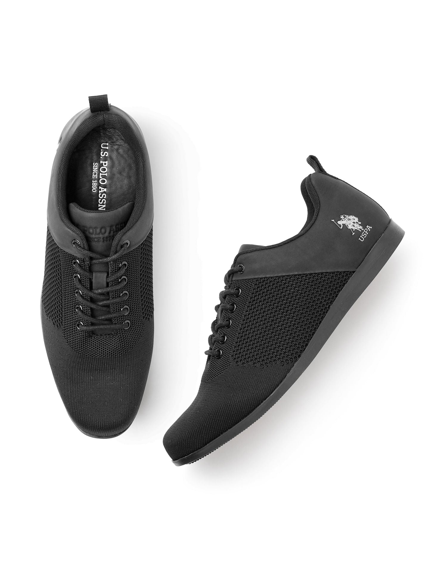 Men Junia 4.0 Black Work Casuals Lace Up Shoes Black - U.S. Polo Assn. India | Large