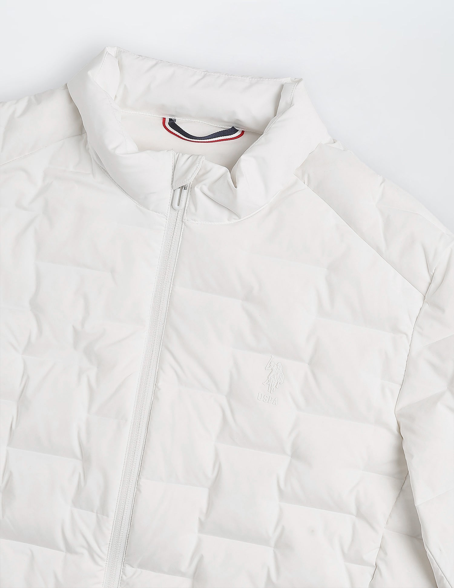 Mock Collar Regular Fit Smartheat Jacket White - U.S. POLO ASSN. | Large