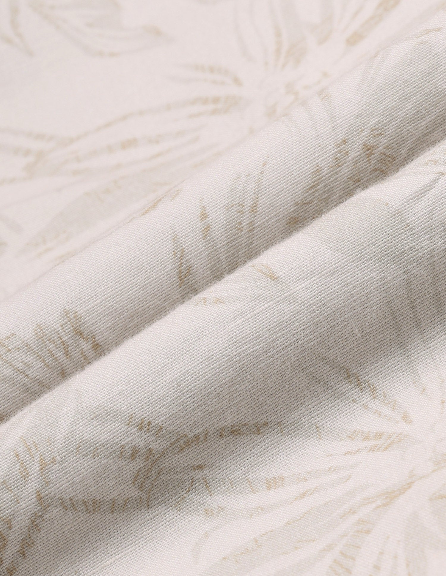 Tropical Printed Cotton Linen Shirt Beige - U.S. Polo Assn. India | Large