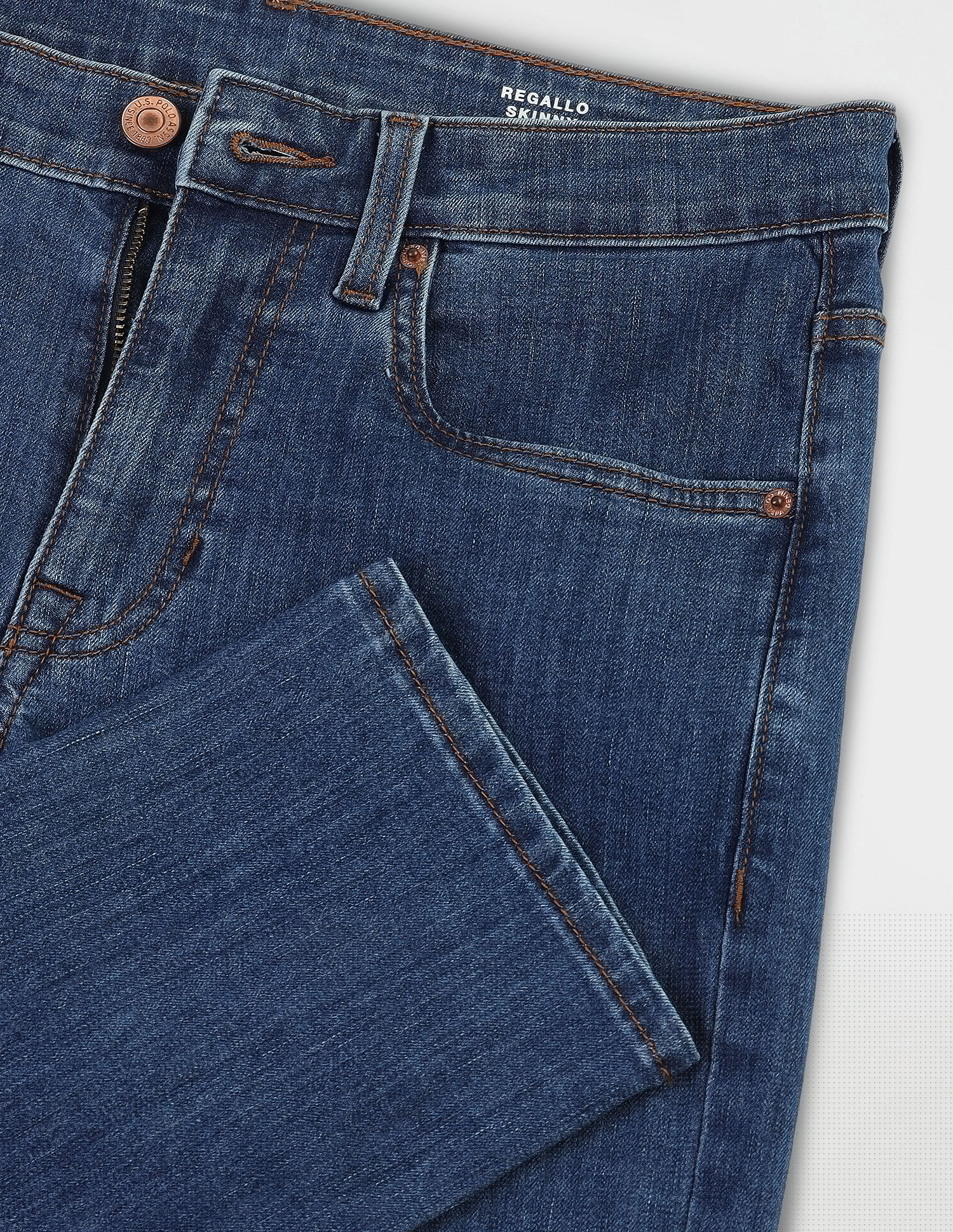 Regallo Skinny Fit Blue Jeans Blue - U.S. Polo Assn. India | Large