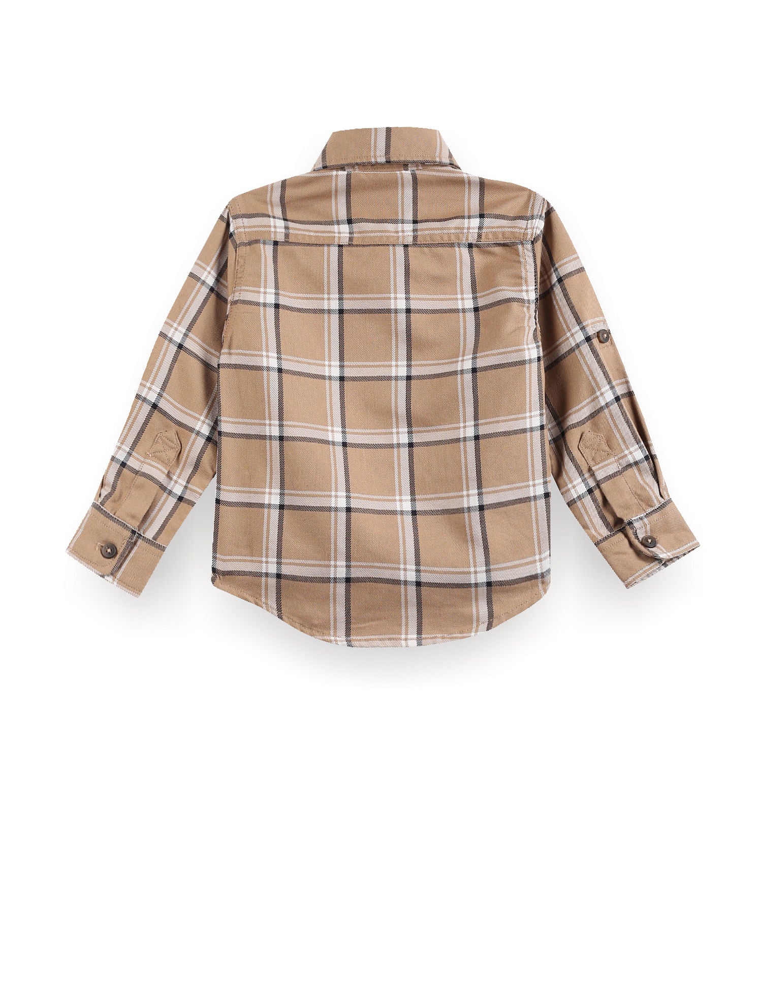 Tartan Check Cotton Shirt Khaki - U.S. POLO ASSN. | Large