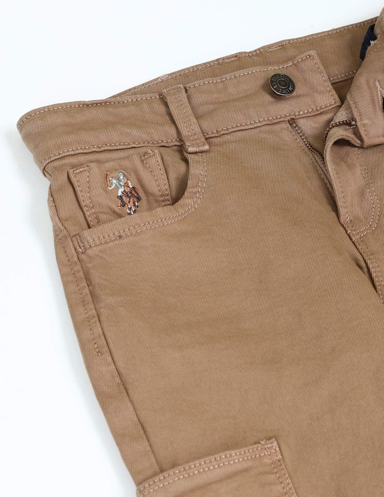 Slim Fit Rinsed Cargo Jeans Grey - U.S. POLO ASSN. | Large