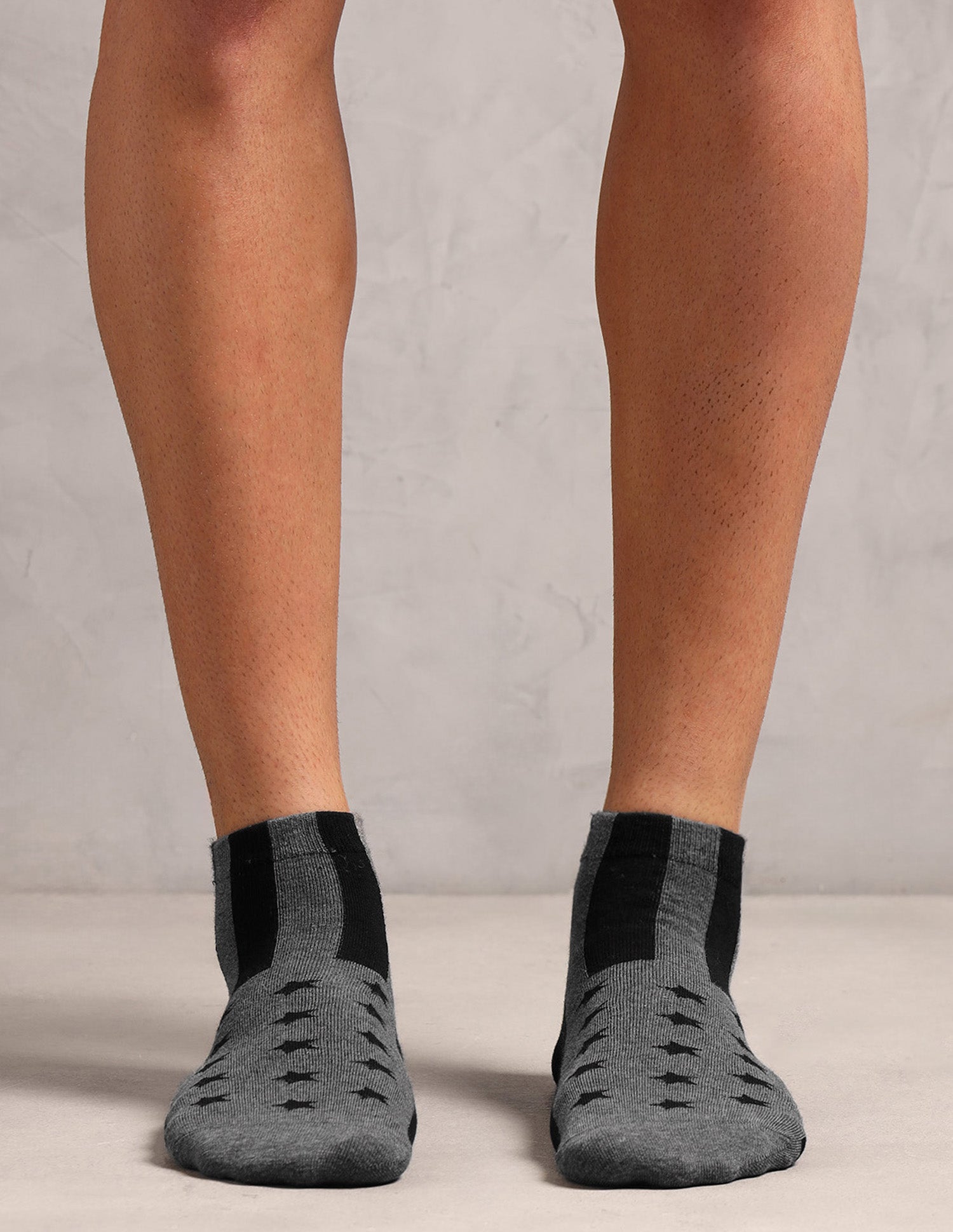 Ankle Length Stretch ES011 Socks - Pack Of 3 Anthra Mel, Black, Anthra Mel - U.S. Polo Assn. India | Large