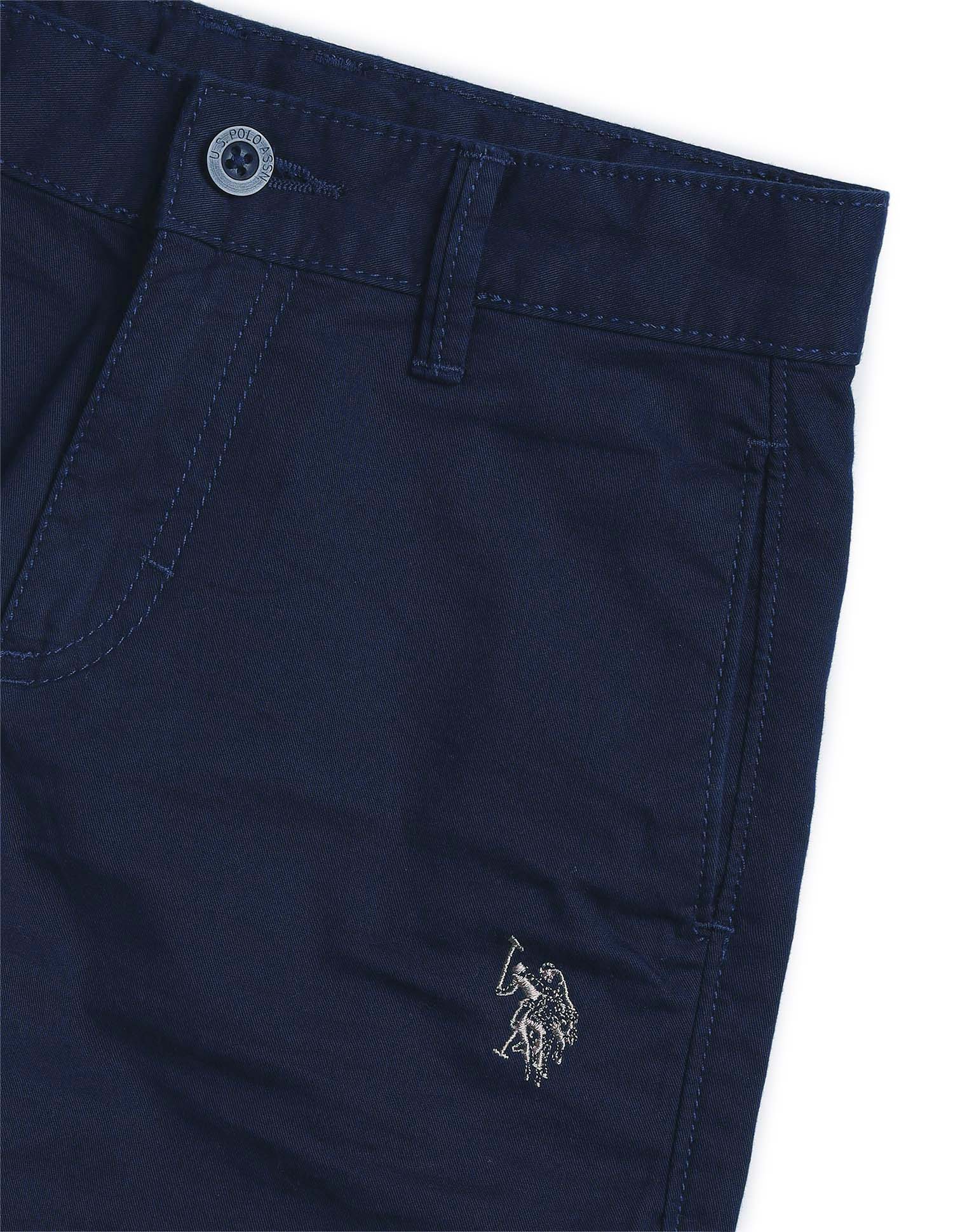 Boys Solid Regular Fit Shorts Navy - U.S. POLO ASSN. | Large