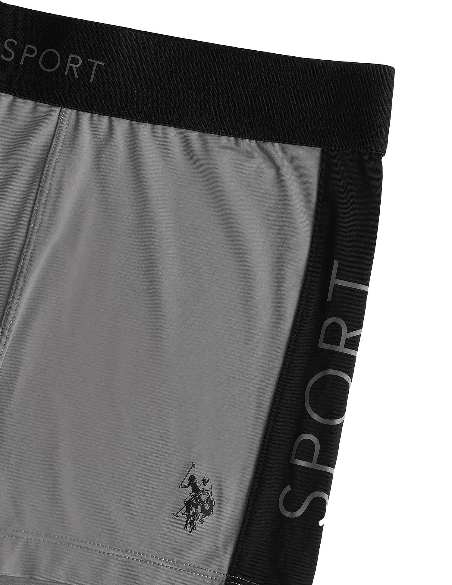 Micro Fibre High Stretch Performance Trunk Grey and Black - U.S. POLO ASSN. | Large
