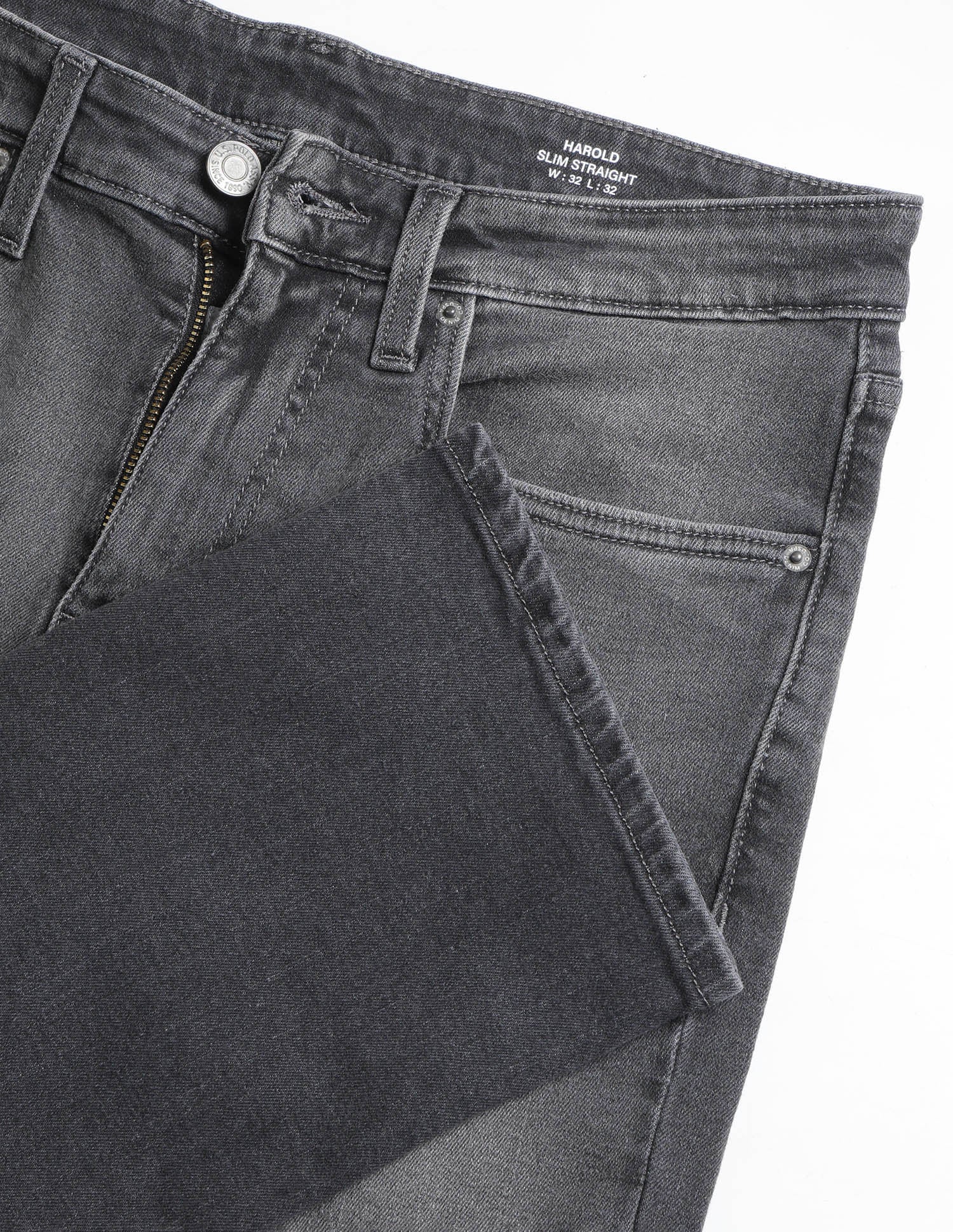 Harold Slim Straight Fit Grey Jeans Grey - U.S. Polo Assn. India | Large