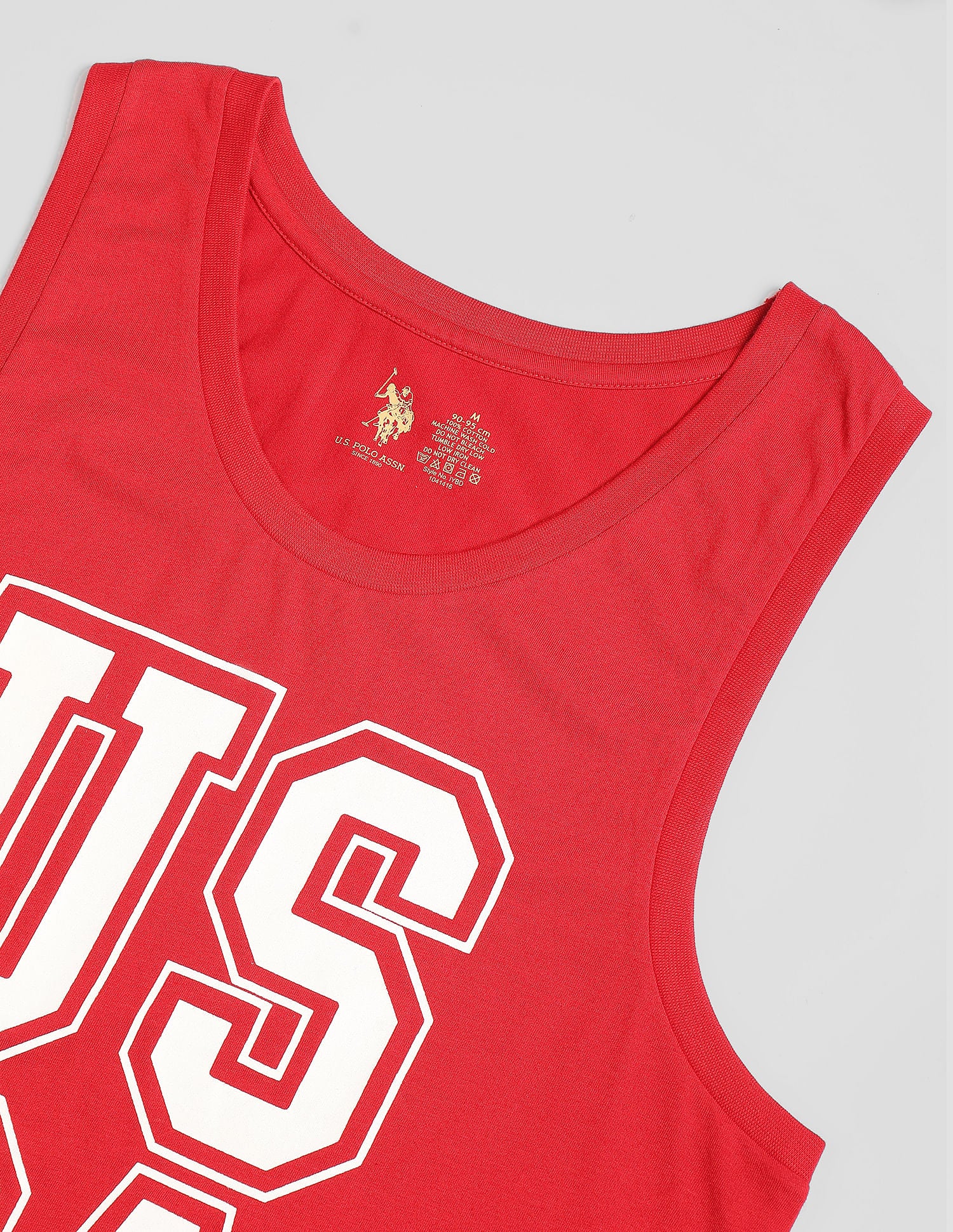 Brand Print Cotton IYBD Vest - Pack Of 1 Cinnabar - U.S. POLO ASSN. | Large